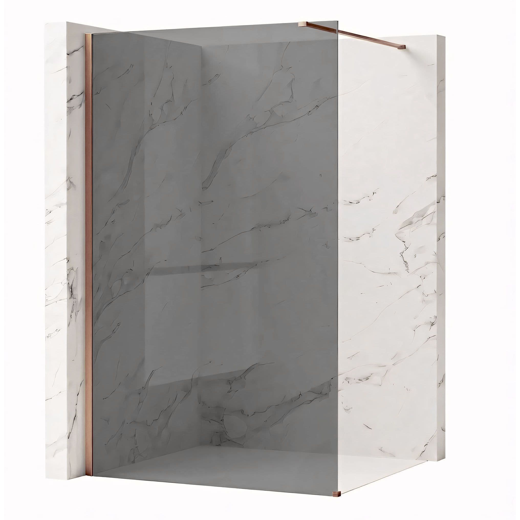 REA Suihkuseinä Flexi Grey 140 Harjattu kupari, 140X195CM