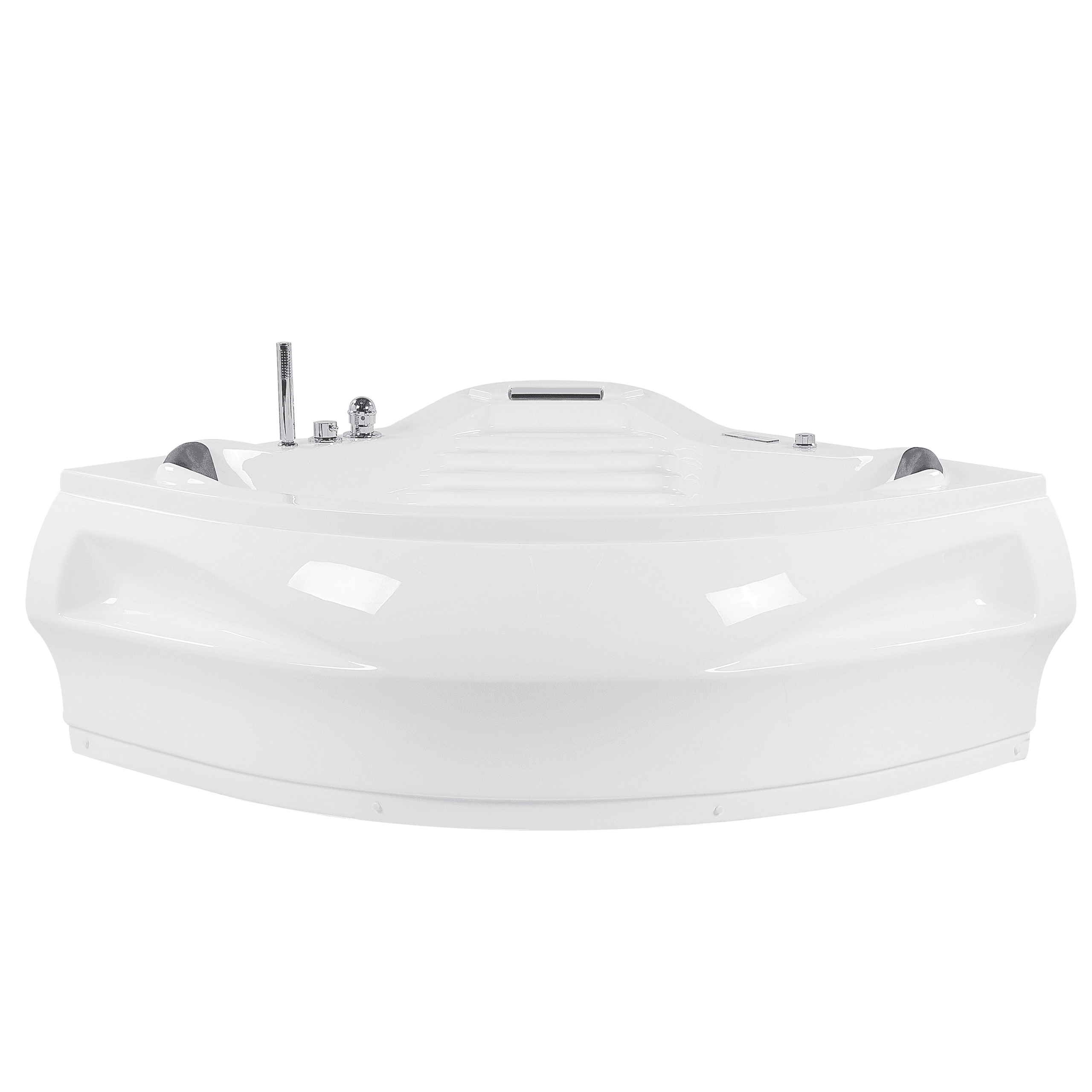 Kulmaporeamme LED-valolla MONACO Bluetooth-kaiuttimella 210 x 145 cm Valkoinen