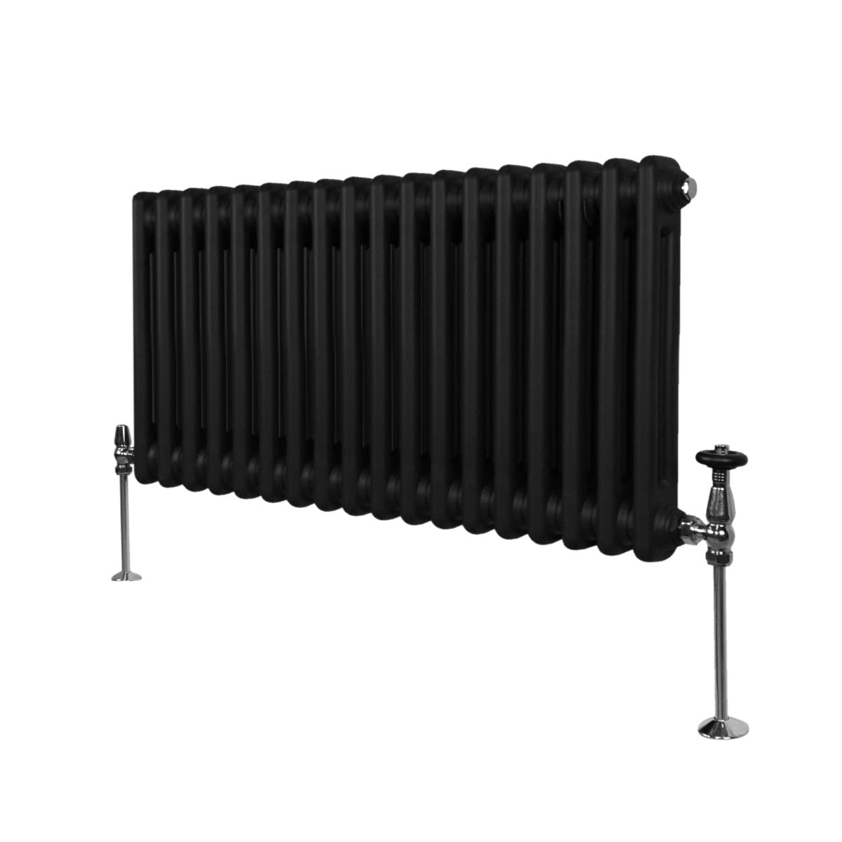 Perinteinen 2-pylväinen patteri - 300 x 832 mm - musta