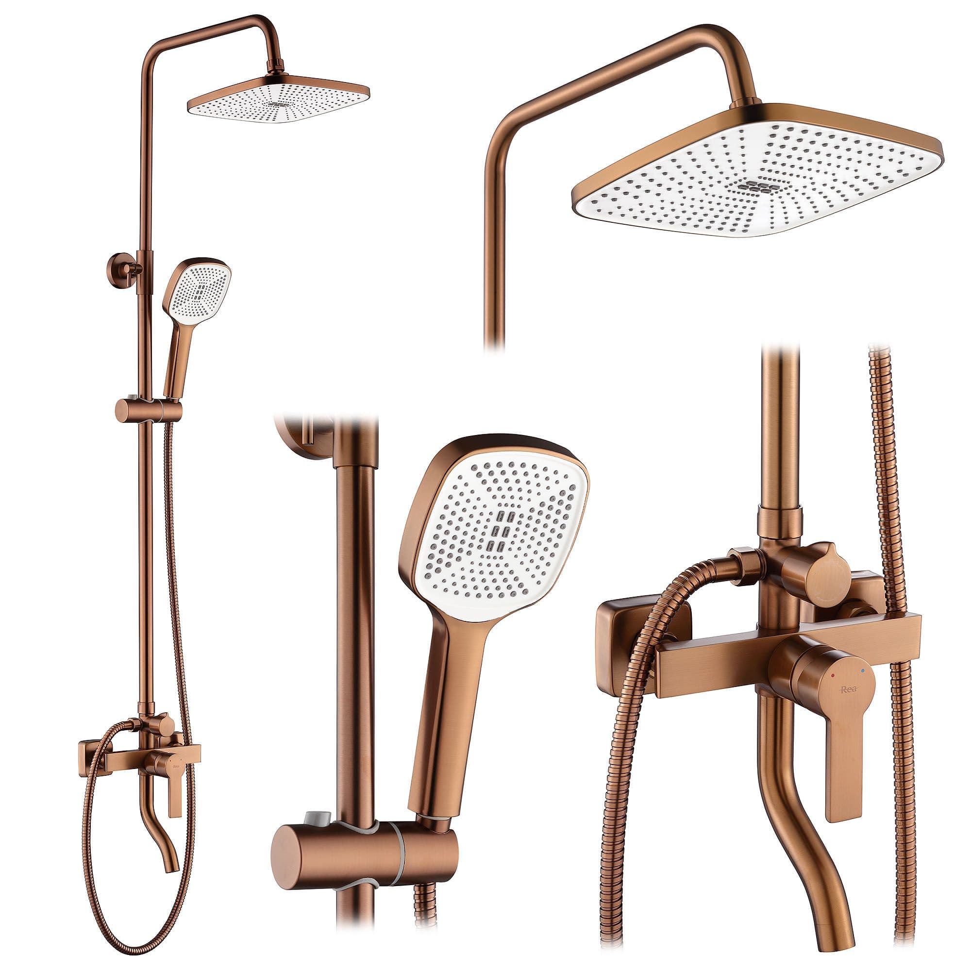 REA suihkusetti Argus harjattu kupari, 32X10, 5X144CM