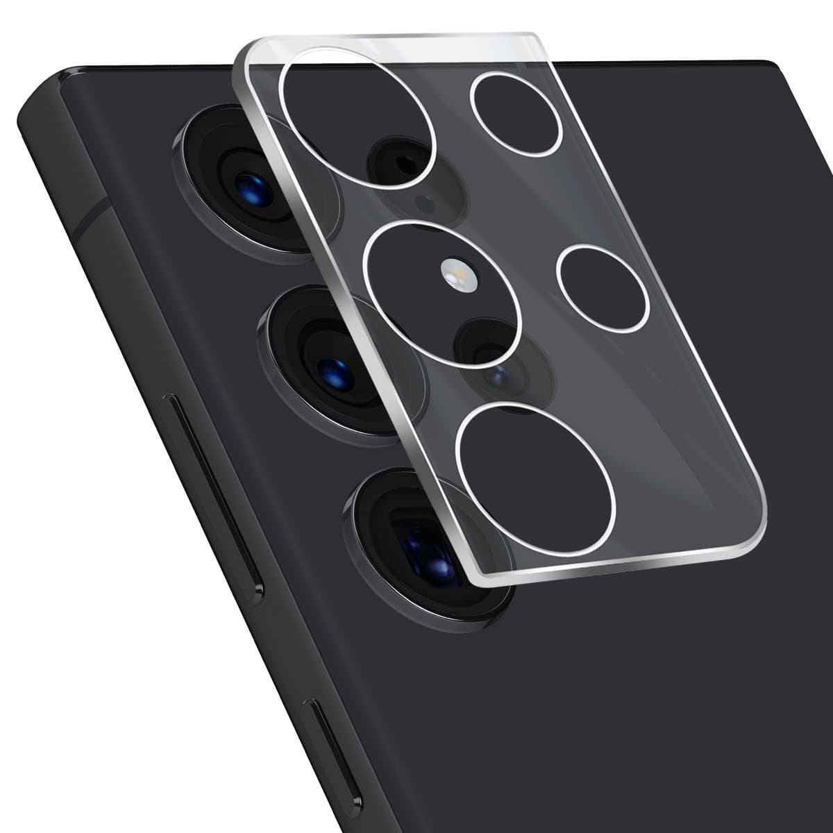 Kameran linssinsuojus Galaxy S22 Ultra -puhelimille, karkaistu lasi 9H