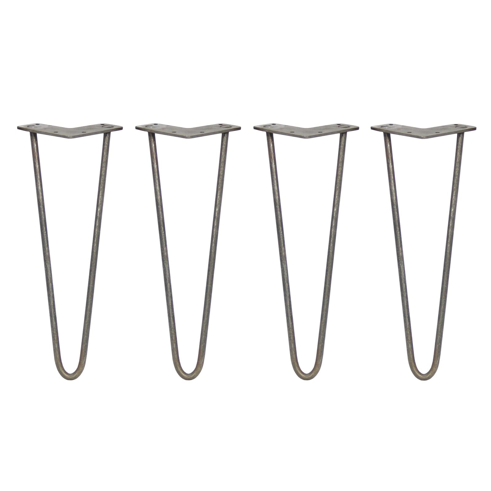 4 x 14 hiusneulan jalat - 2 piikkiä - 10 mm - raakateräs