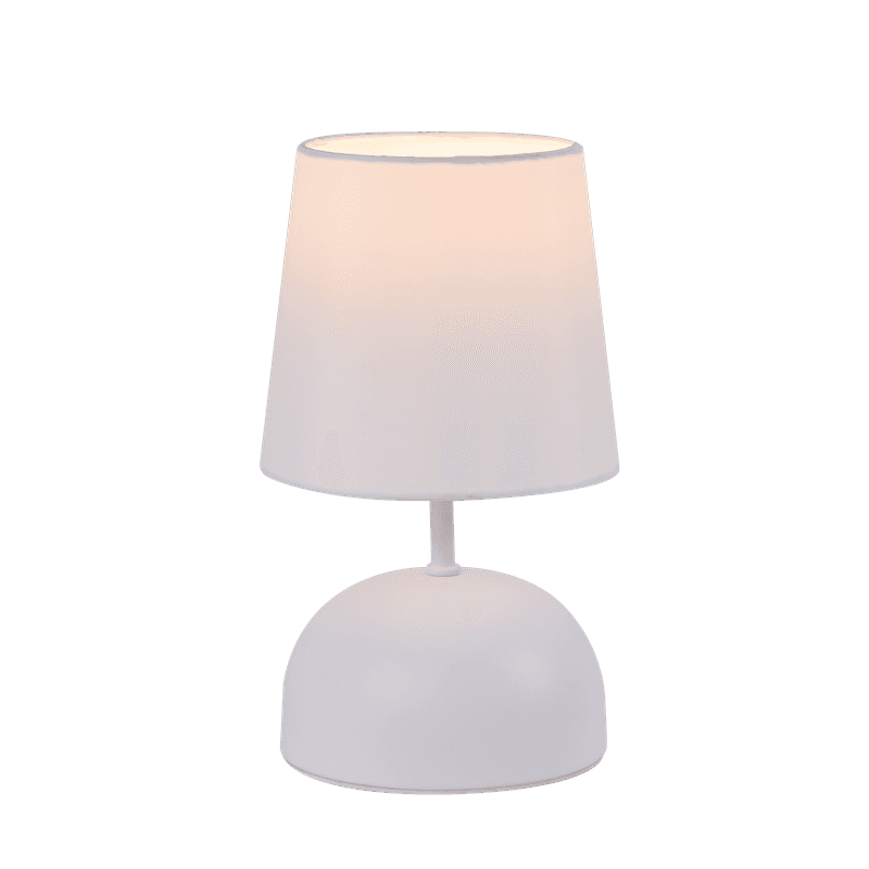 NETTLIFE Yöpöytävalaisin johdolla Valkoinen kangaspöytävalaisin Moderni makuuhuoneen yöpöytävalaisin johdolla Ei polttimoa