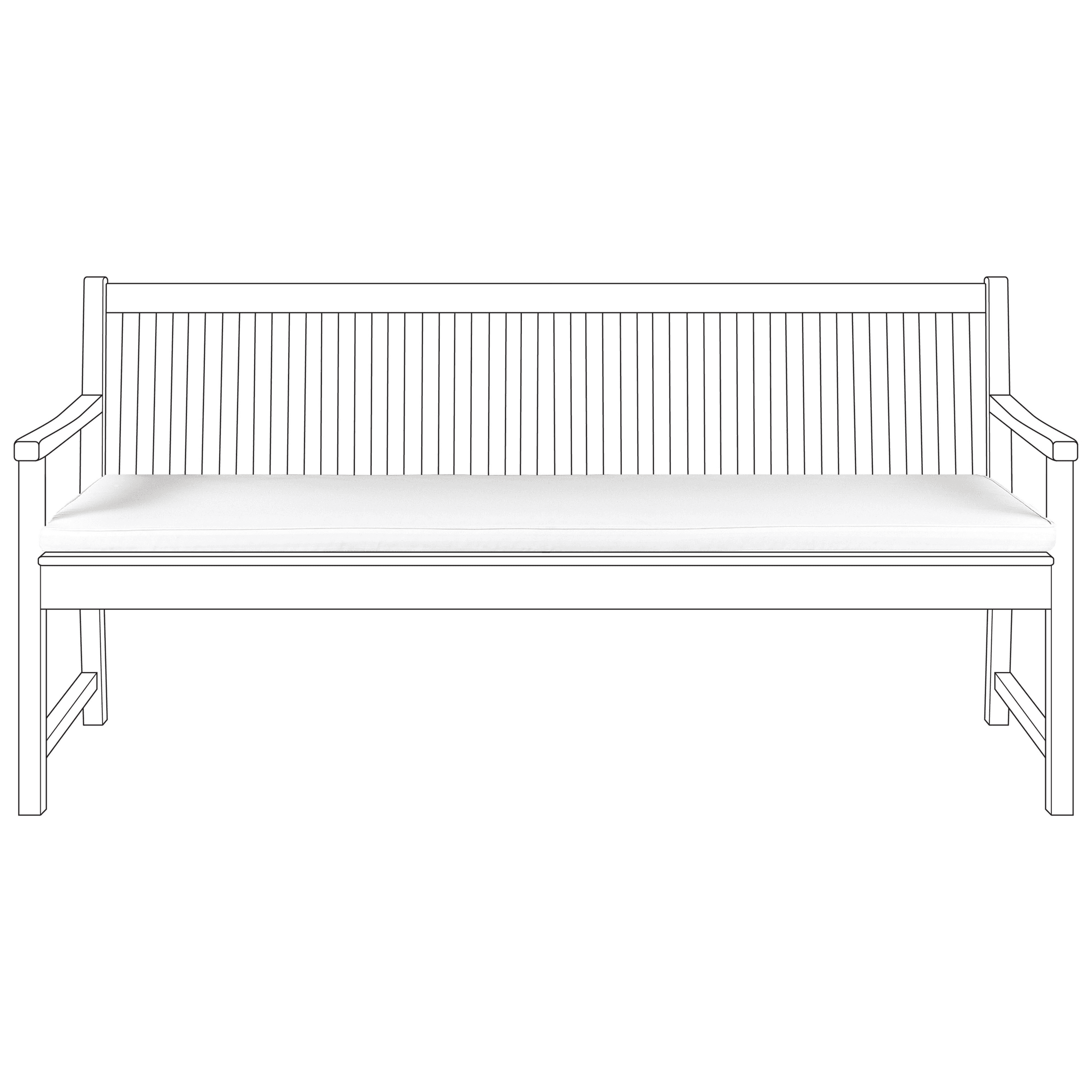 Puutarhapenkin pehmuste VIVARA 169 x 50 cm Valkoinen