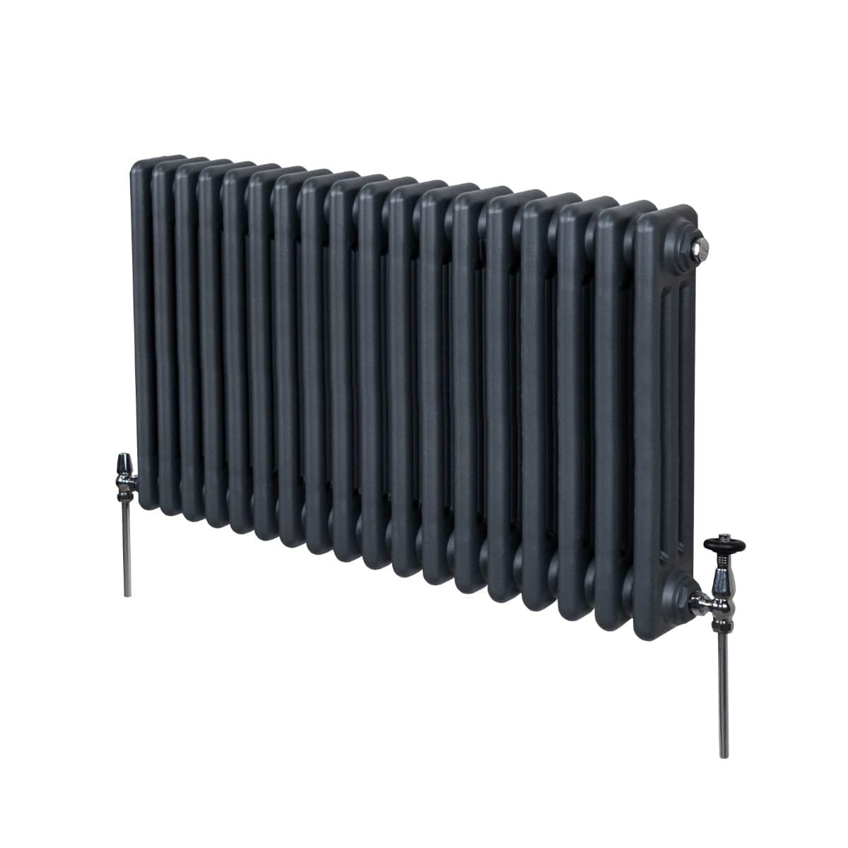 Perinteinen 3-pylväinen patteri - 600 x 832 mm - antrasiitinharmaa