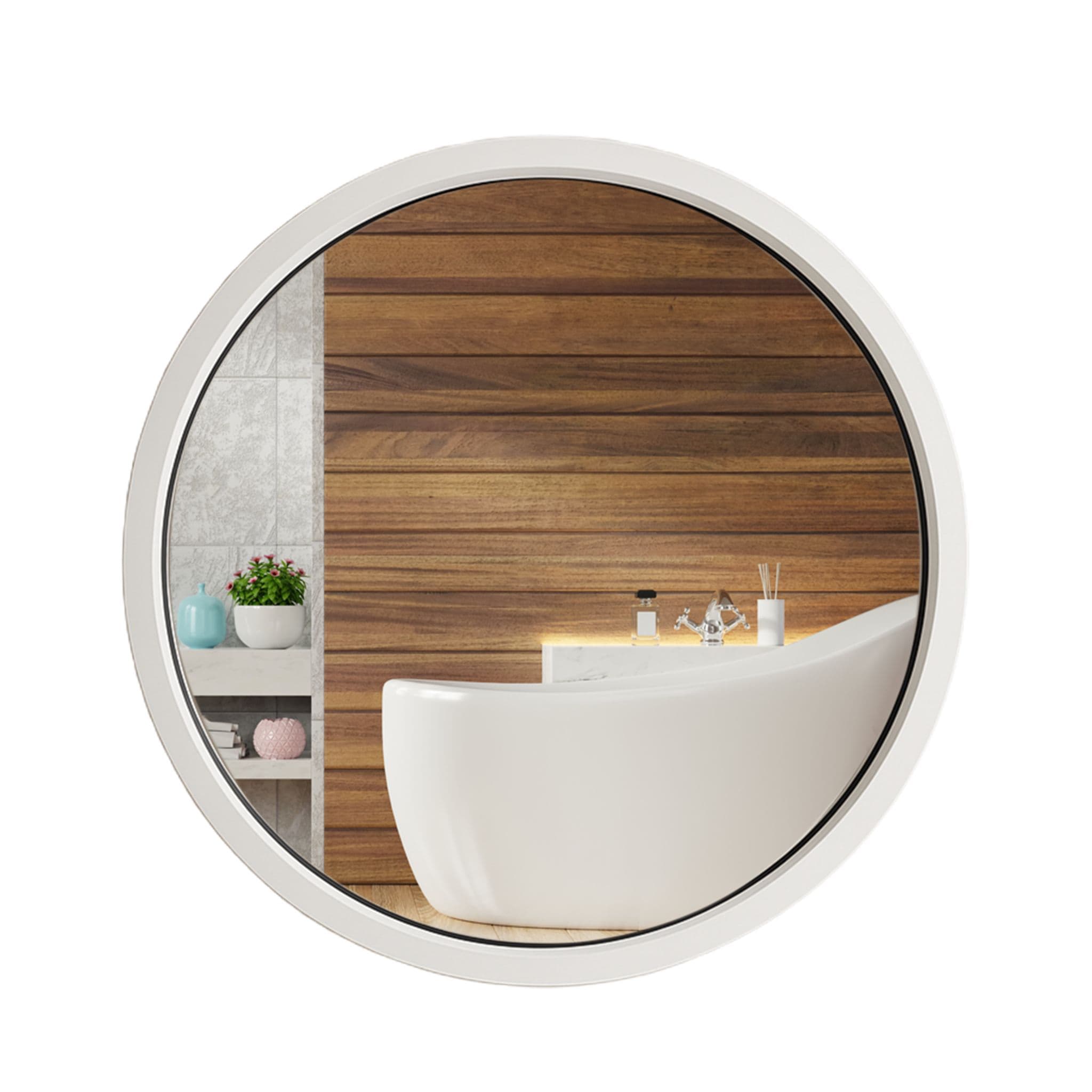 REA LED-seinäpeili HOM-06913 60 läpinäkyvä, 60x60x4, 5cm