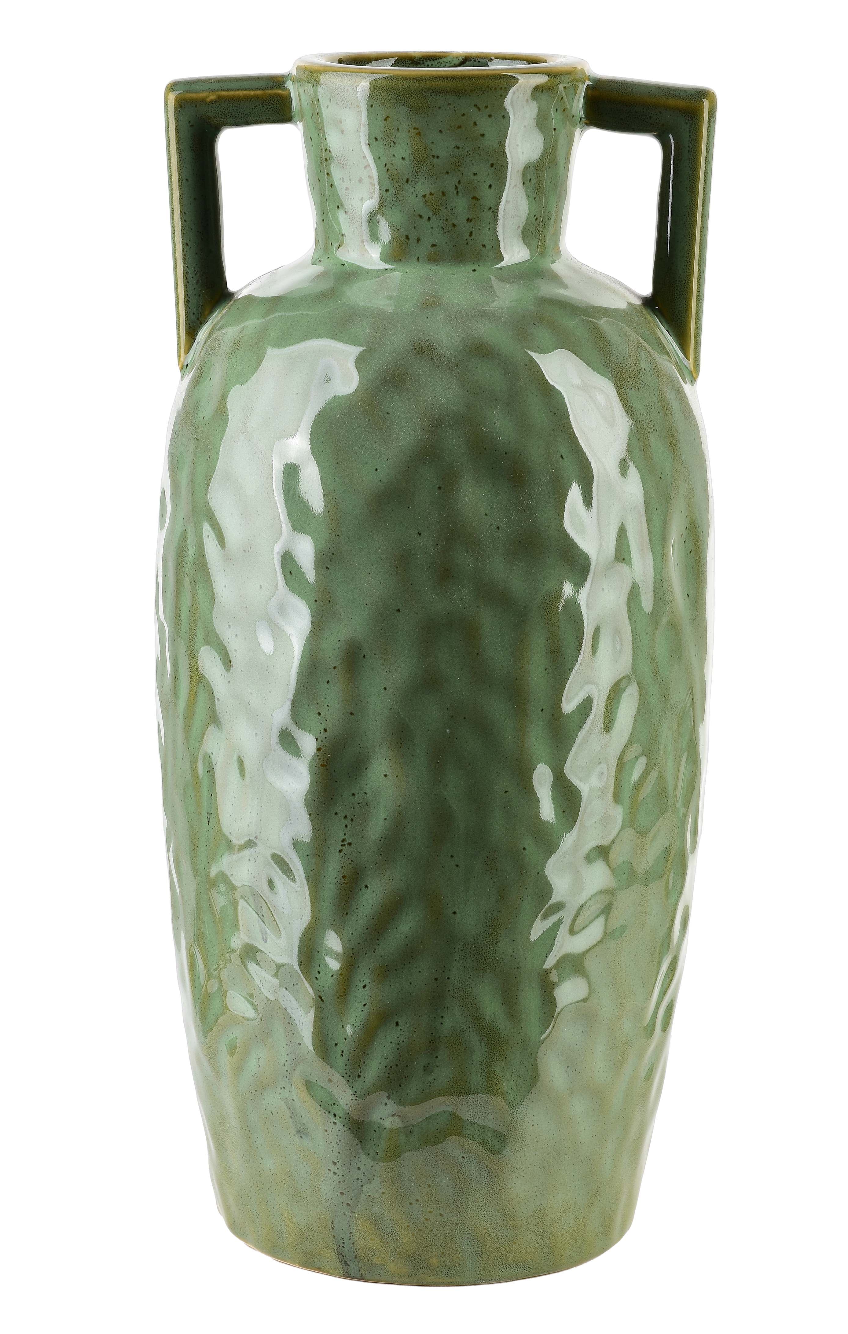 MONDEX keramiikkamaljakko, vihreä, kahvoilla, 8 x 16 x 35 cm