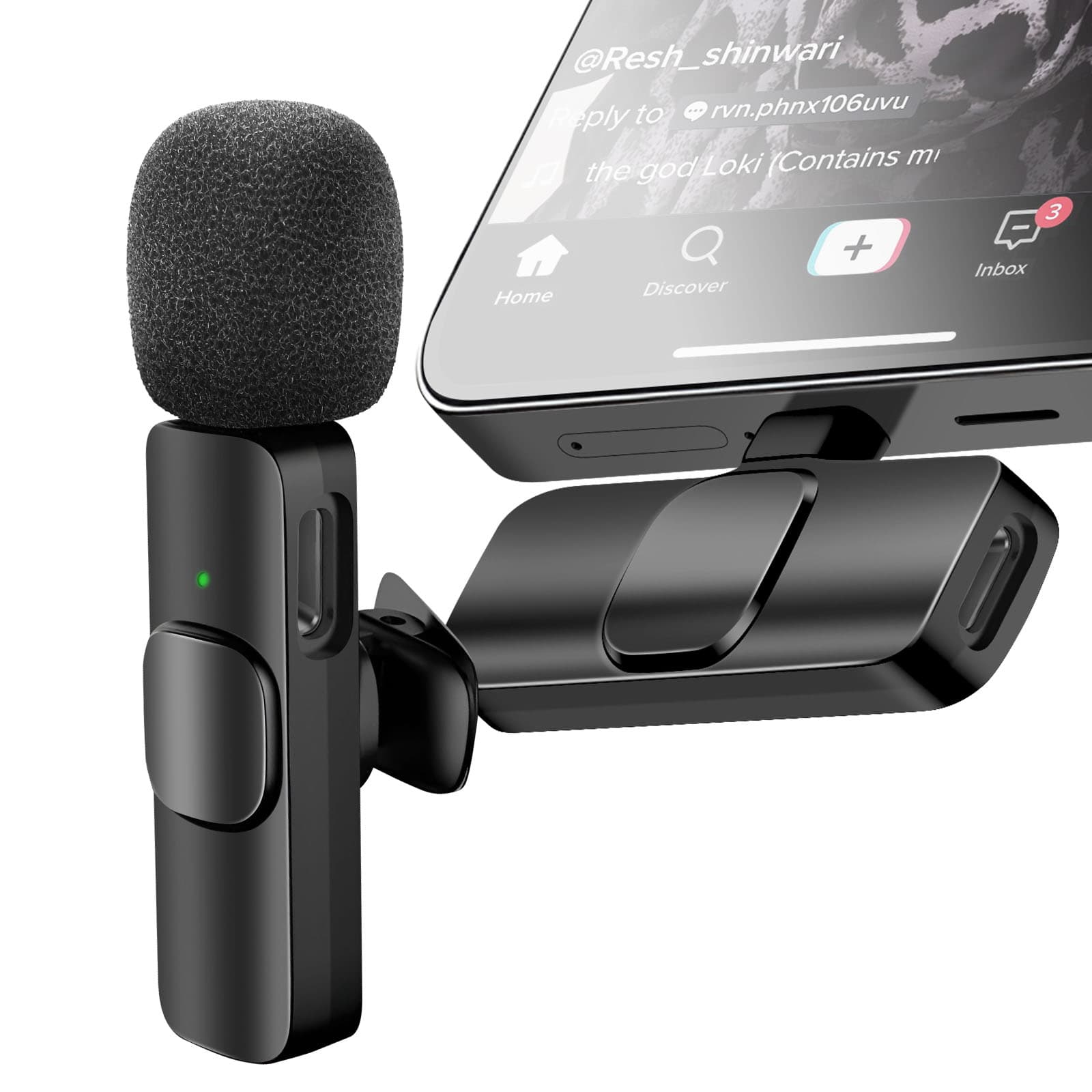 2 Langattoman Rintamikrofonin Setti USB-C Lightning Melunvaimennus