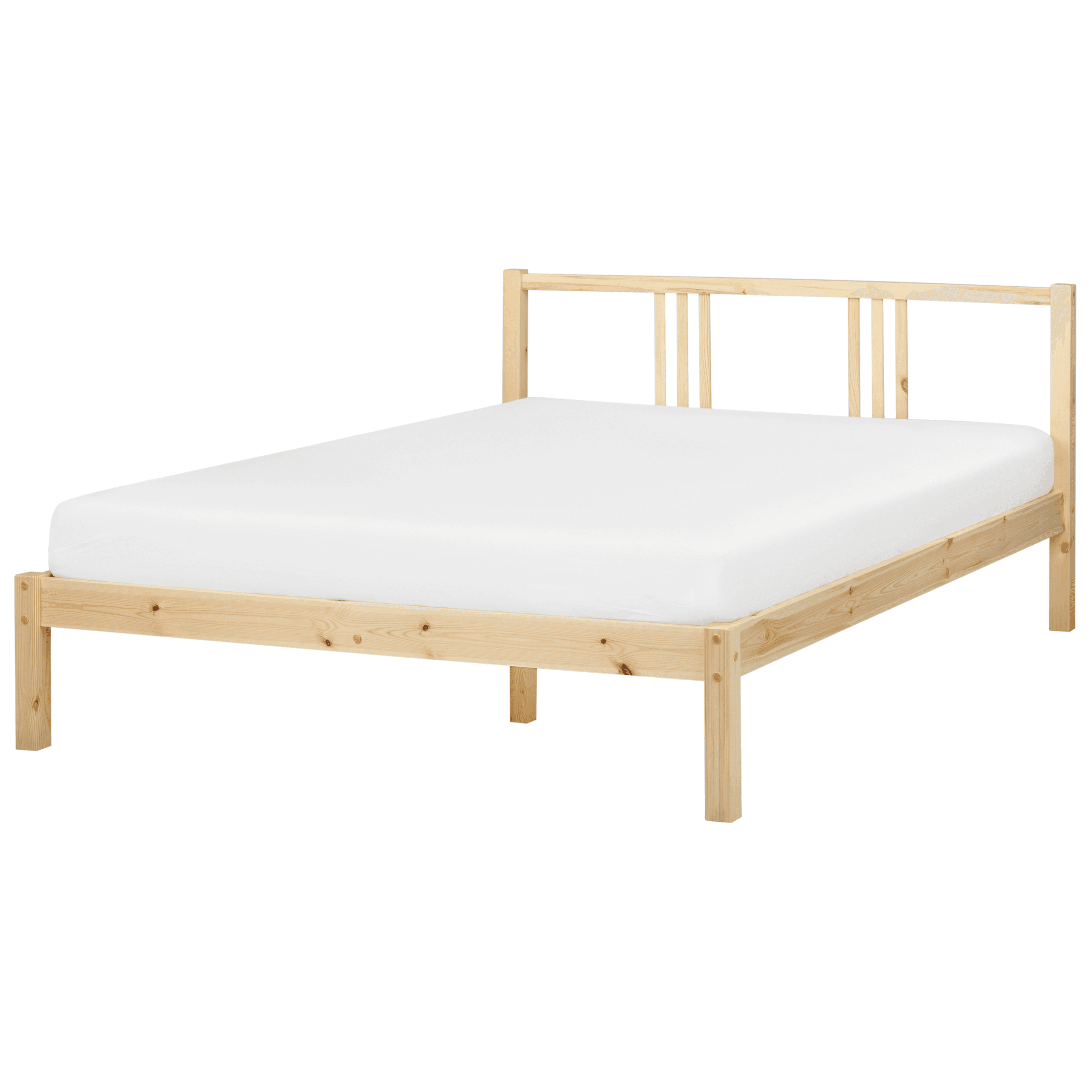 Sänky mänty VANNES 140 x 200 cm Vaaleanruskea