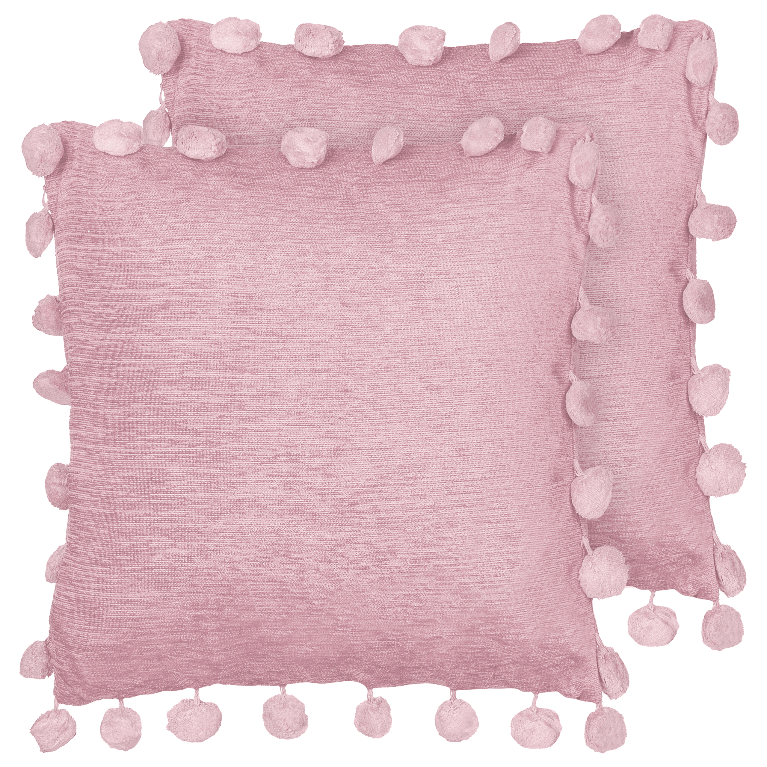 Koristetyynysetti 2 kpl JASMINE 45 x 45 cm Vaaleanpunainen Hillitty