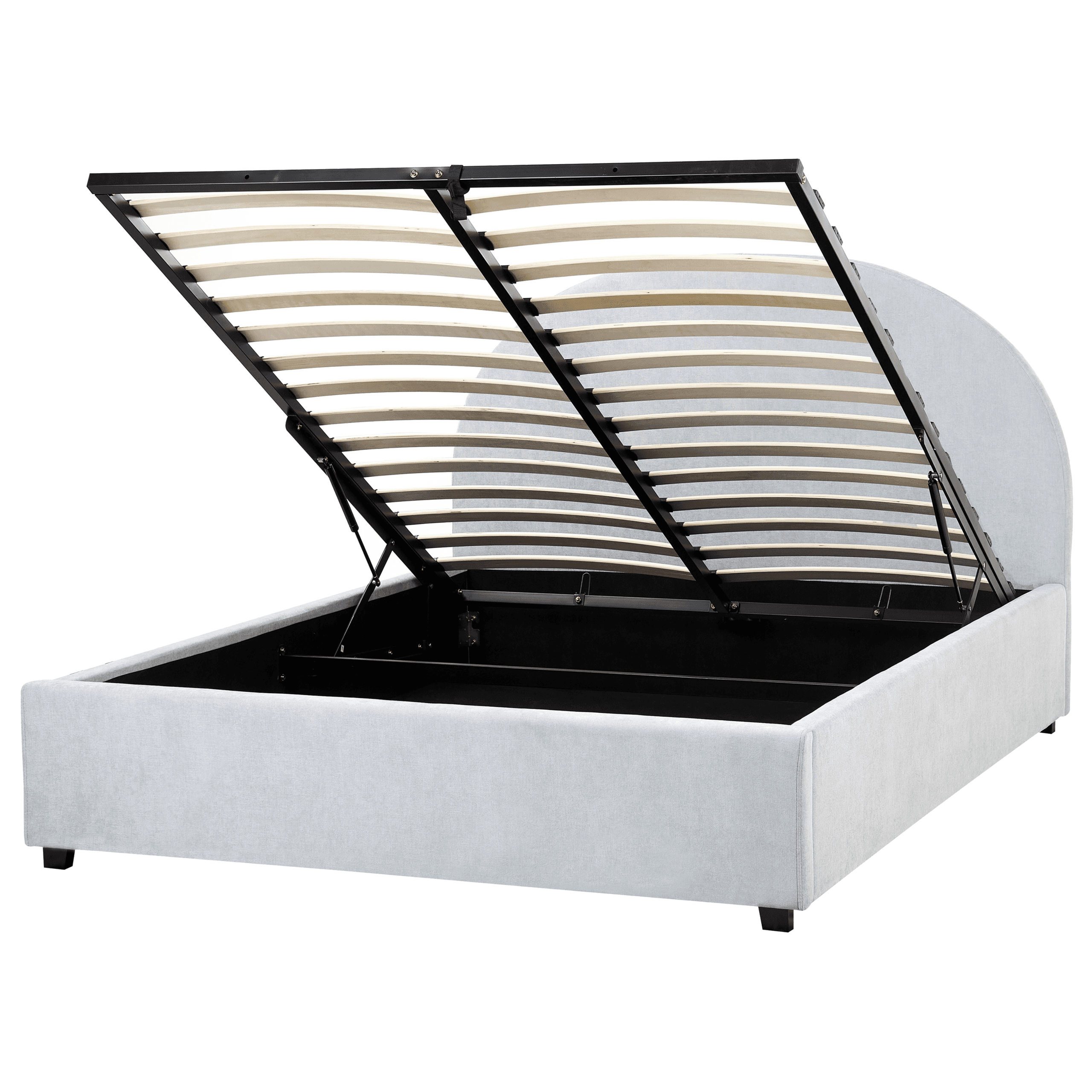 Sänky säilytystilalla kangas VAUCLUSE 140 x 200 cm Vaaleansininen