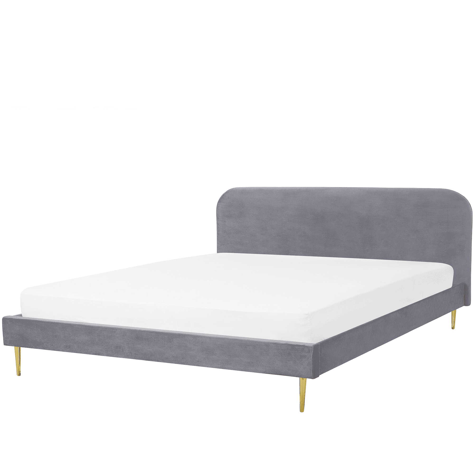 Sänky sametti FLAYAT 180 x 200 cm Harmaa