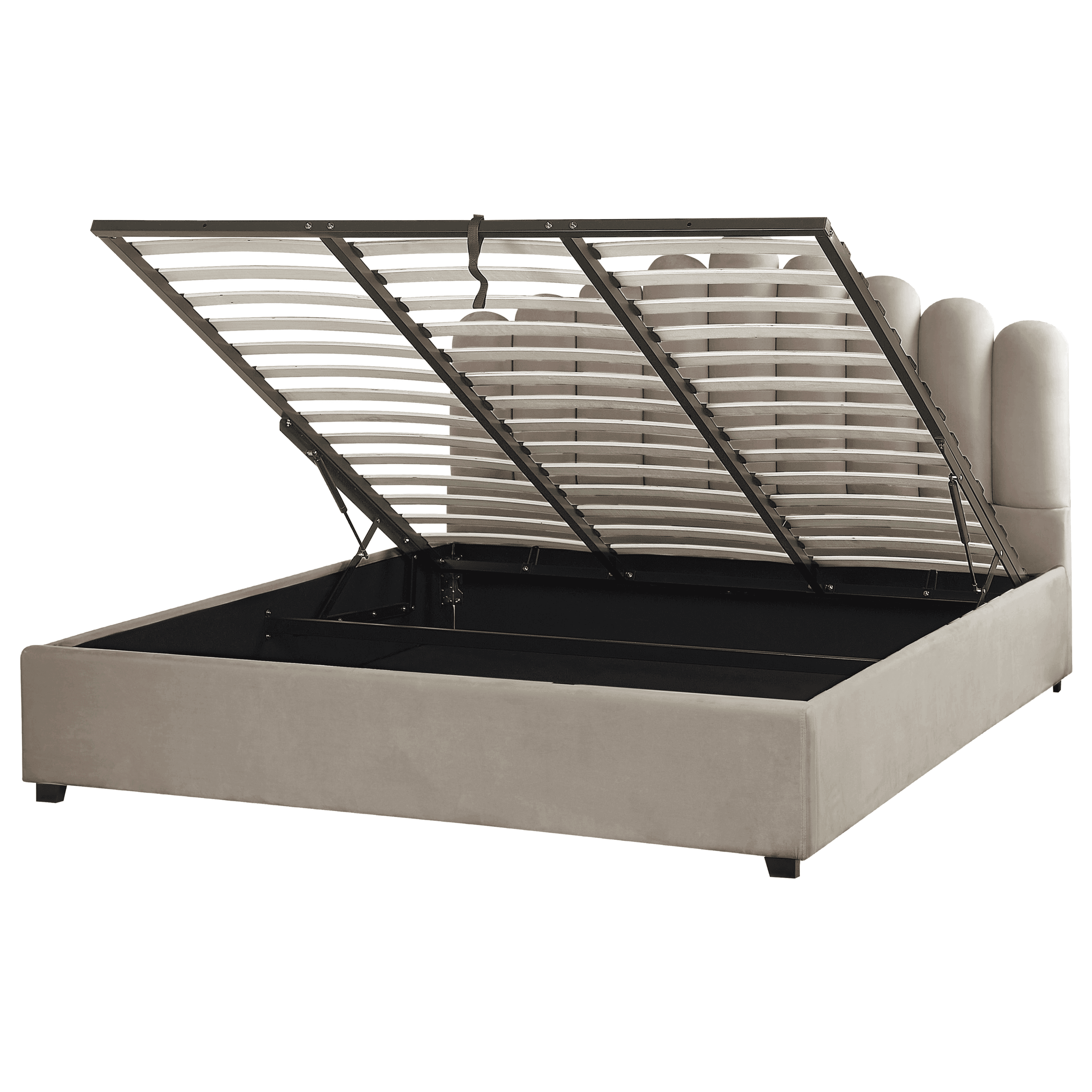 Sänky säilytystilalla sametti VINCENNES 180 x 200 cm Ruskeanharmaa