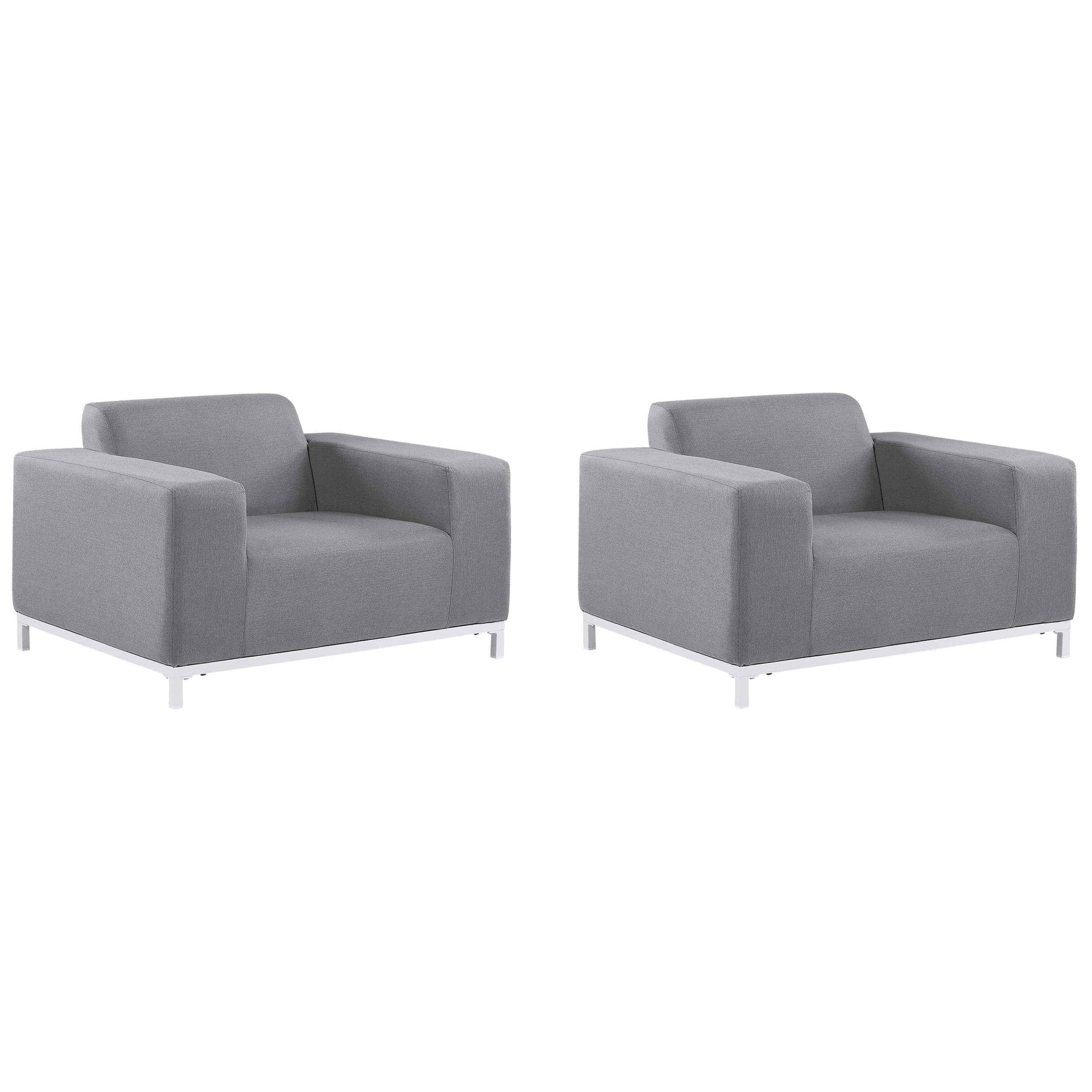 Ulkonojatuolisetti 2 kpl ROVIGO kangas Harmaa