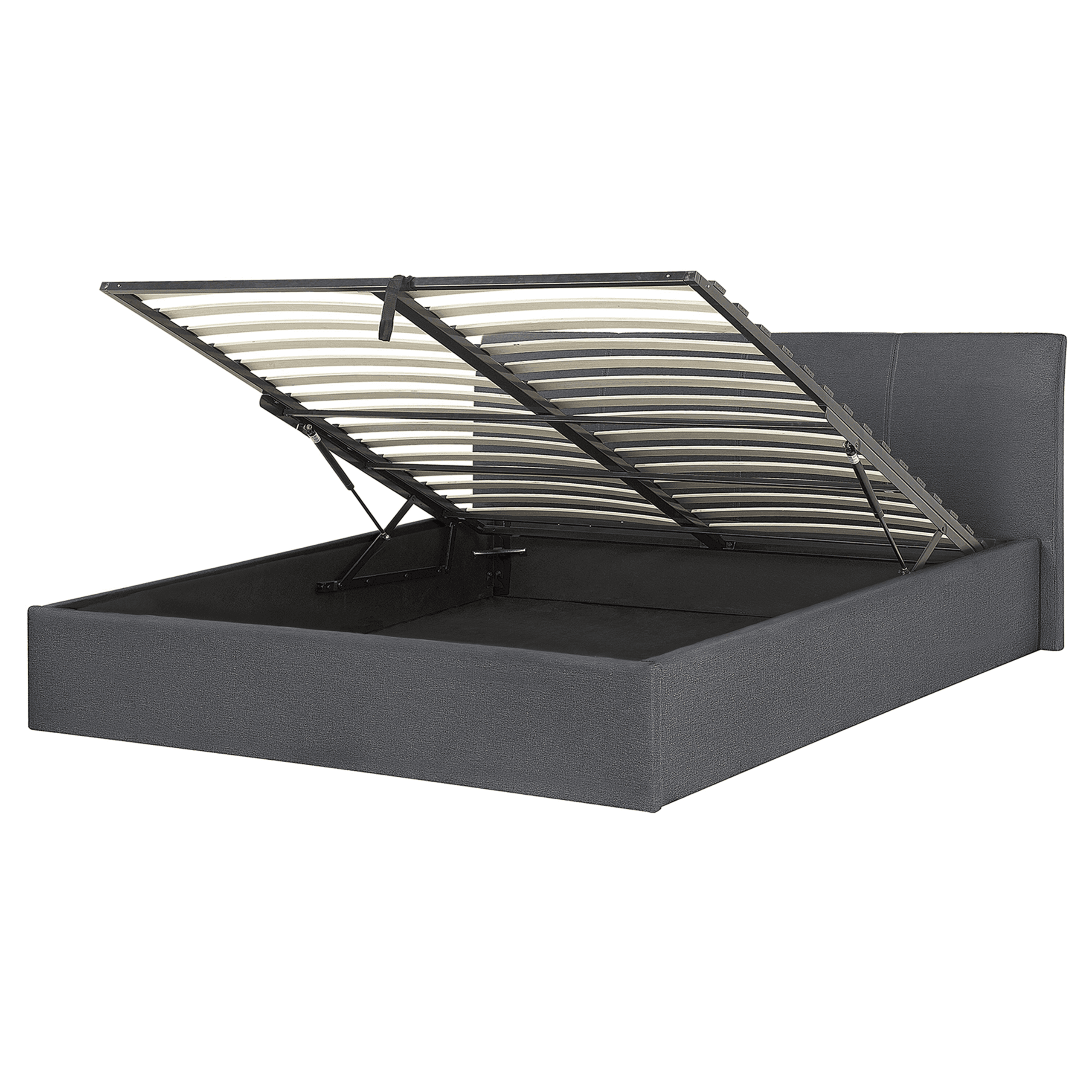 Sänky säilytystilalla kangas ORBEY 160 x 200 cm Harmaa