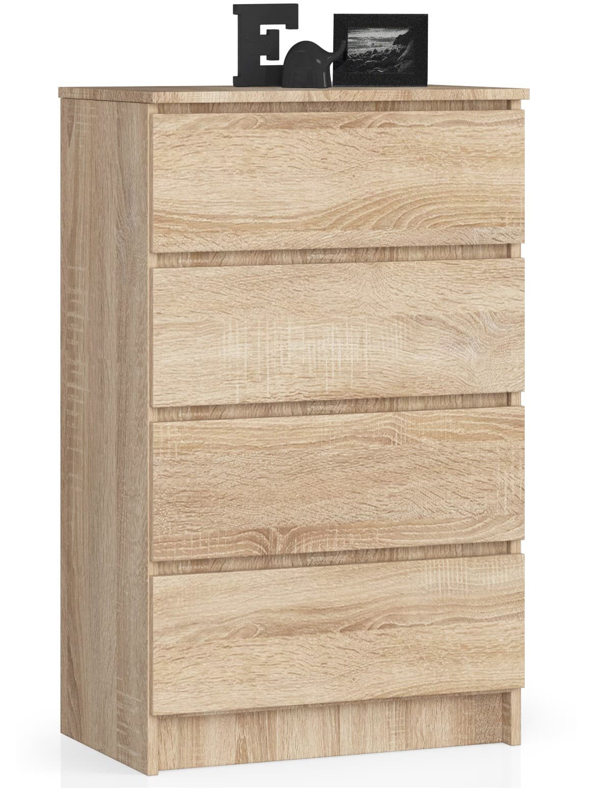 Akord Lipasto 4 laatikkoa Sonoma-tammi 60x40x99