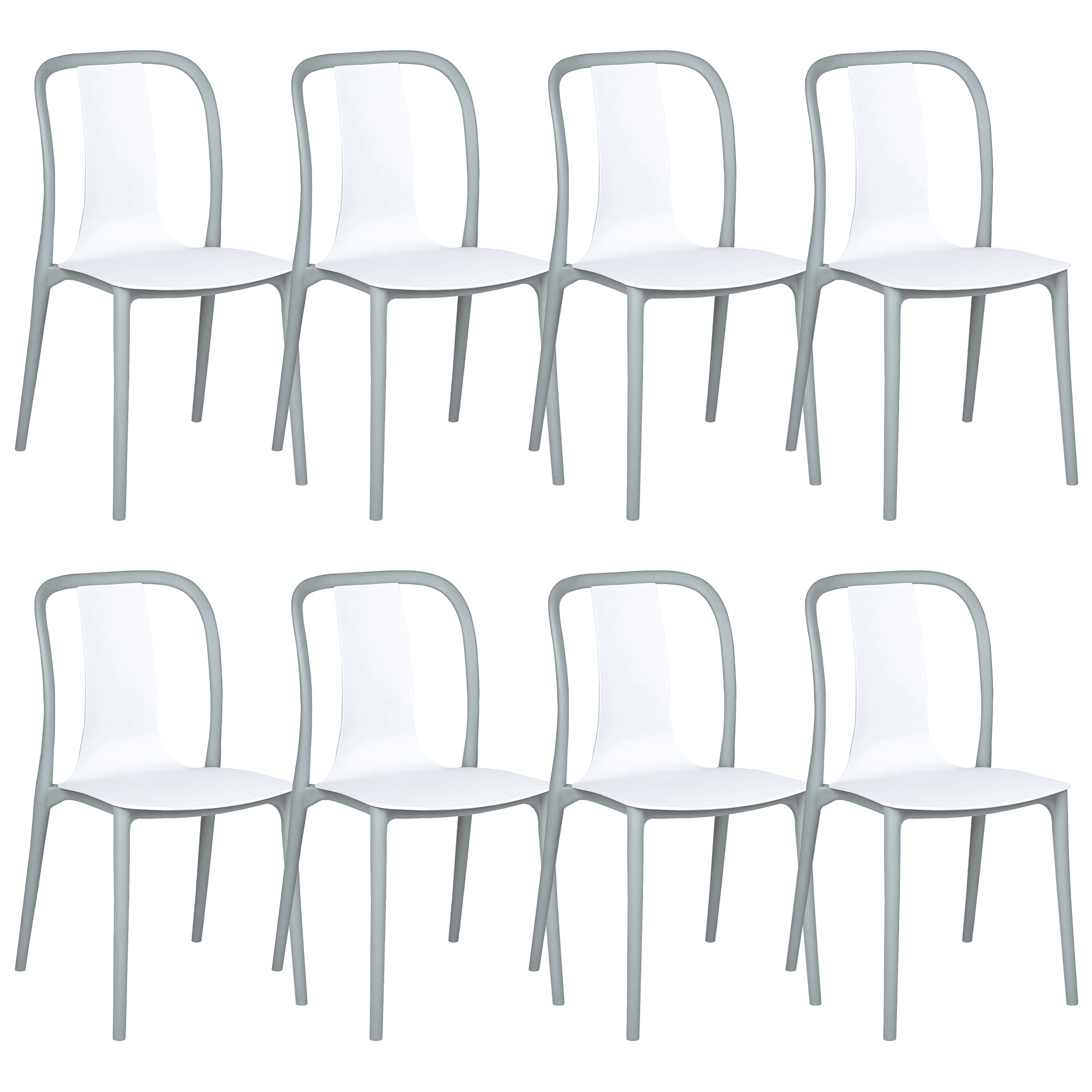 Puutarhatuolisetti 8 kpl SPEZIA Valkoinen