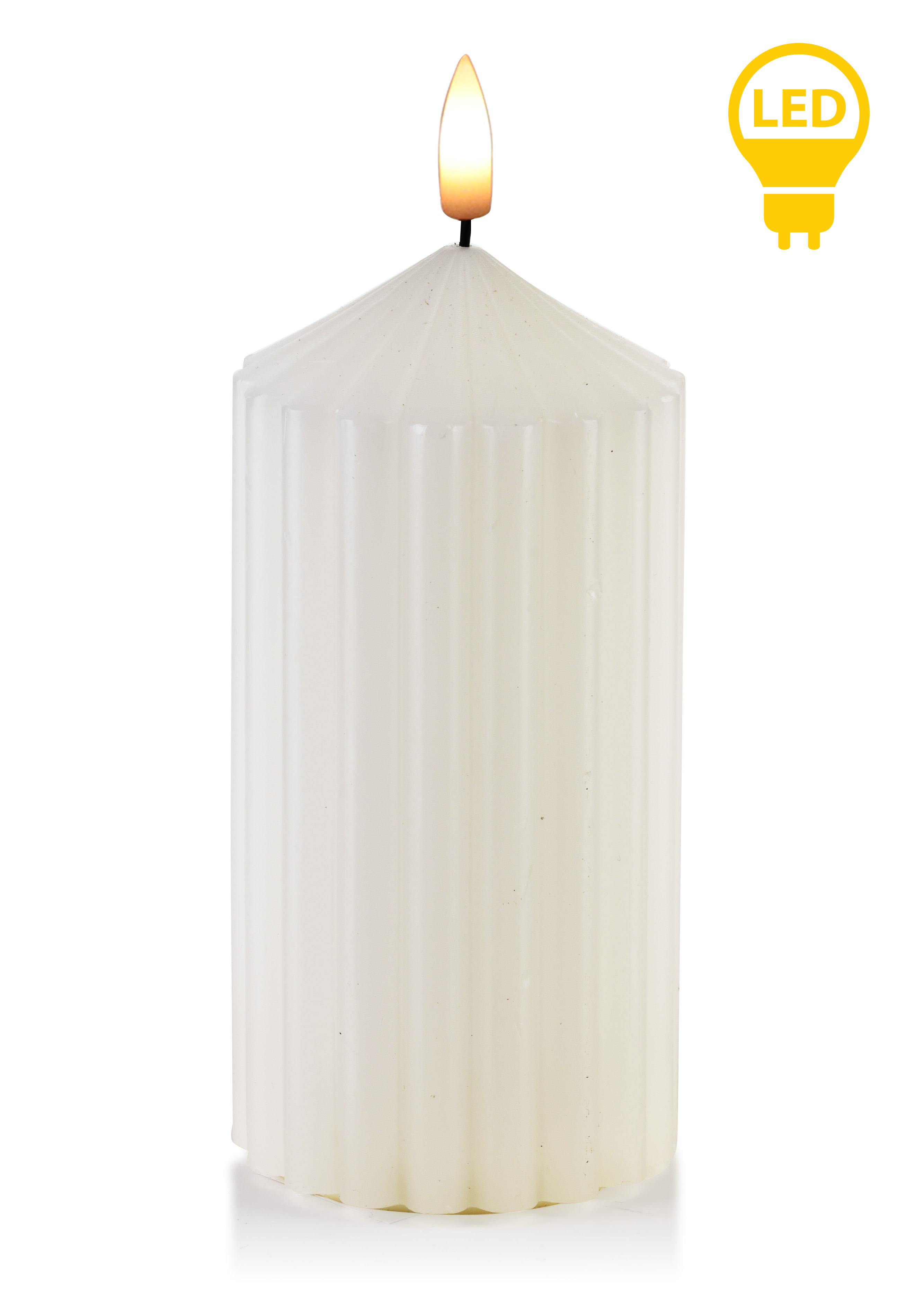 LED-kynttilä muovi IDALIA 7x7x19 cm 1 kpl