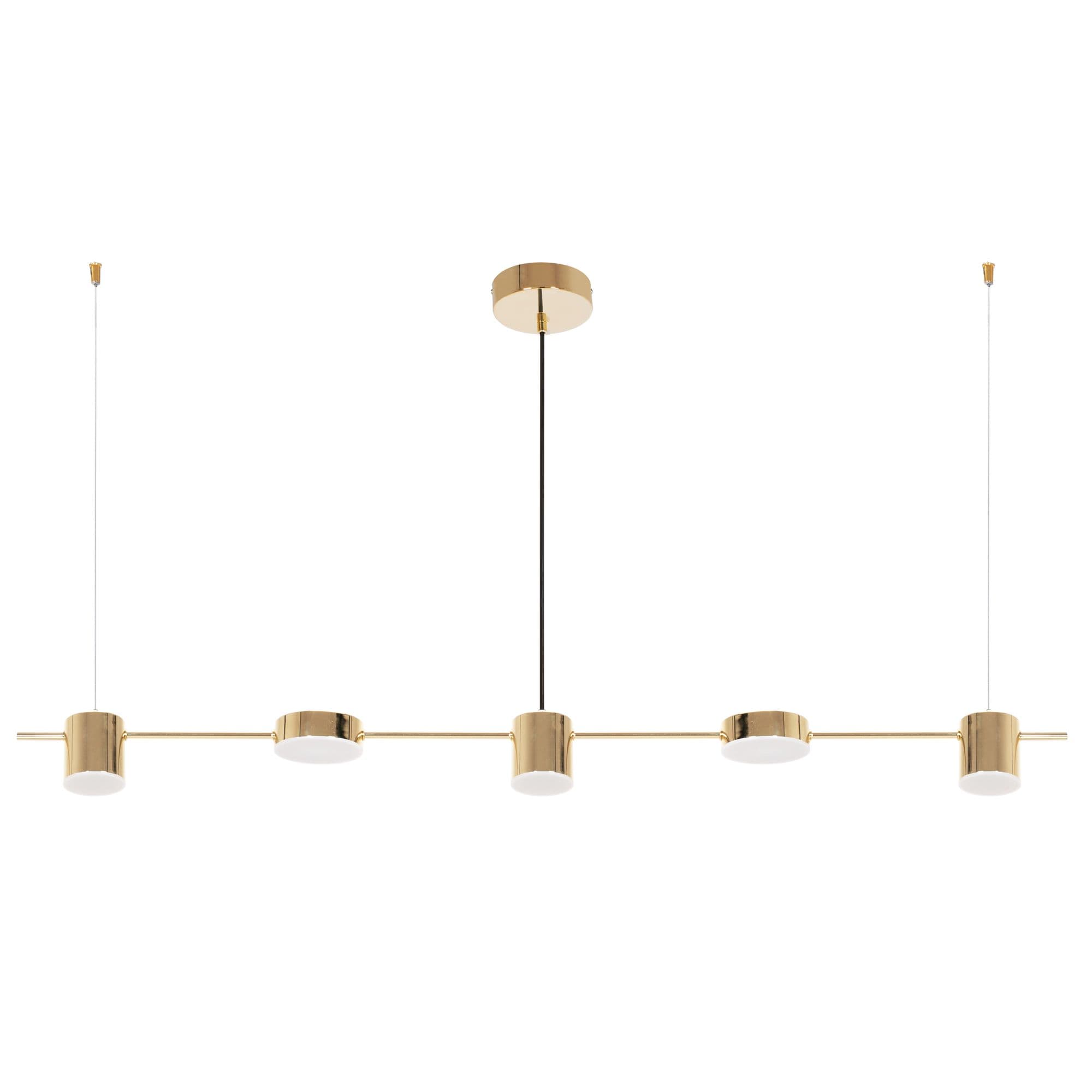 TOOLIGHT riippuva kattovalaisin LED APP929-5CP kulta, 115x10x7,5cm