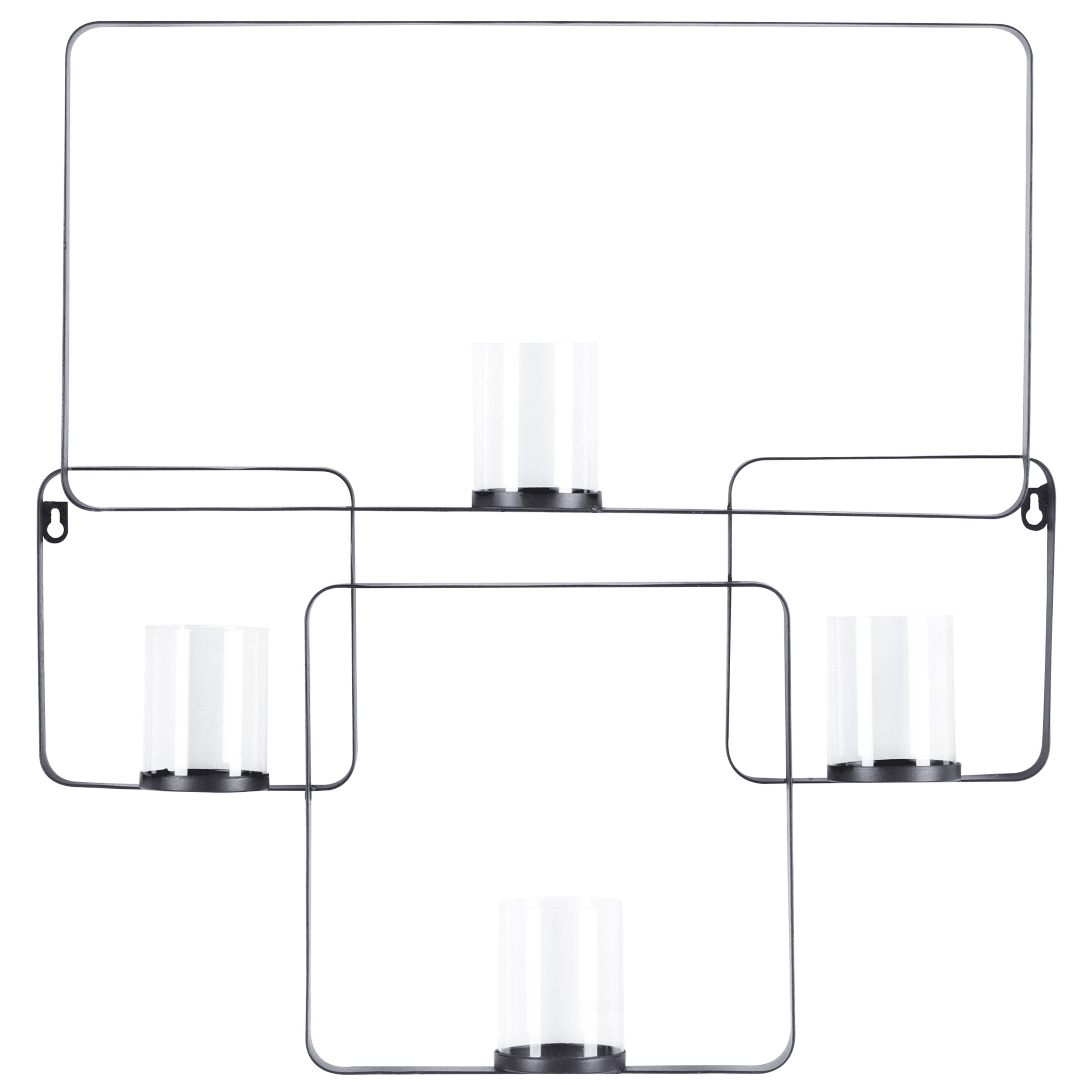 Seinäkynttelikkö PALAWAN metalli 65 cm Musta