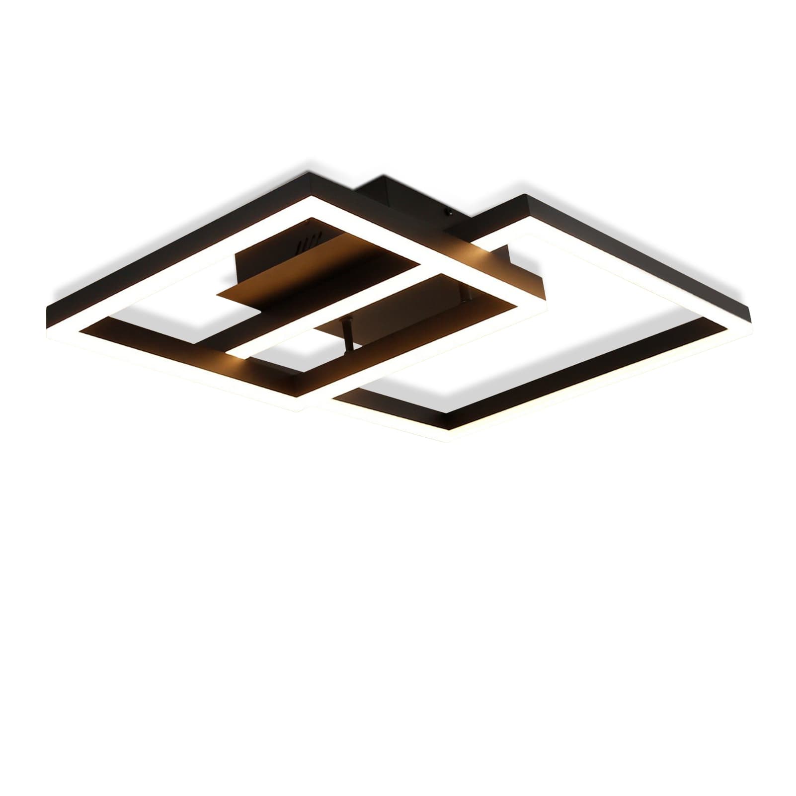NETTLIFE LED - kattovalaisin, olohuoneen lamppu, musta makuuhuoneen, lamppu 50W, moderni himmennettäväKaukosäätimellä