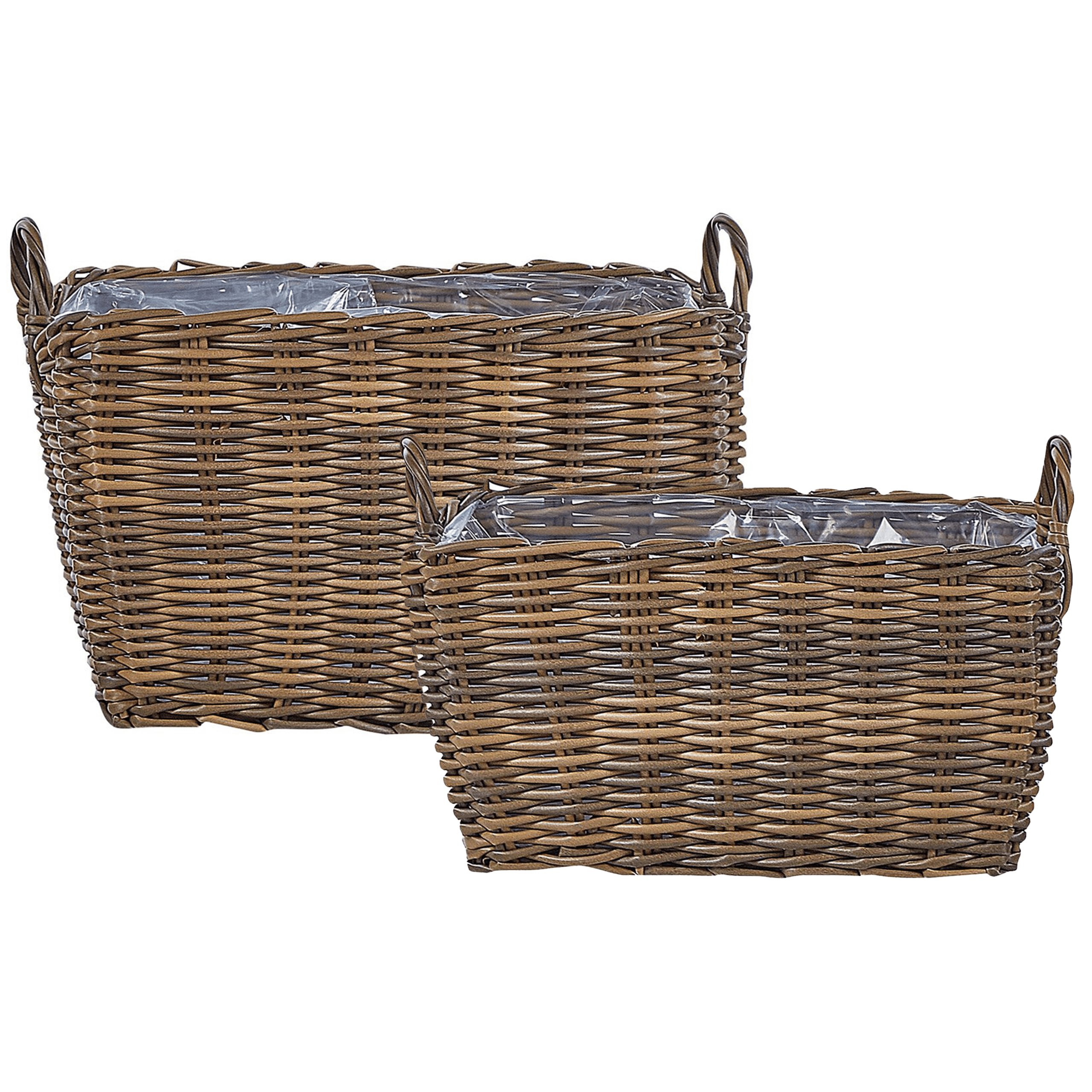 Kukkaruukkusetti 2 kpl ORMOS polyrottinki 53/59 cm Ruskea