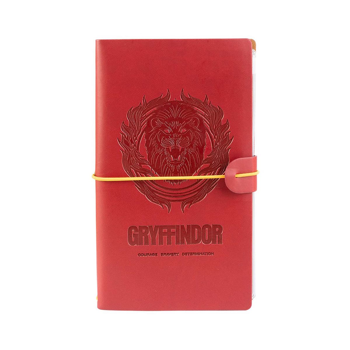 Matkapäiväkirja Gryffindor-kuviolla 12x19,6 cm sulkuelastikkeella