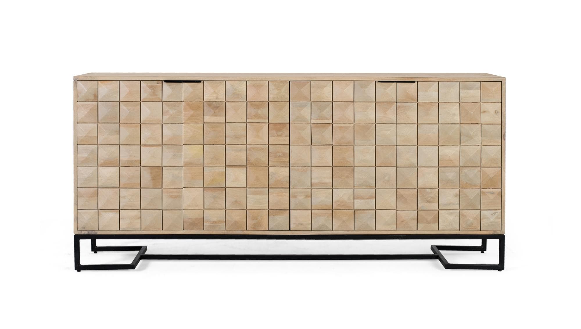 Käsin veistetty mangopuusta valmistettu senkki, 180 cm