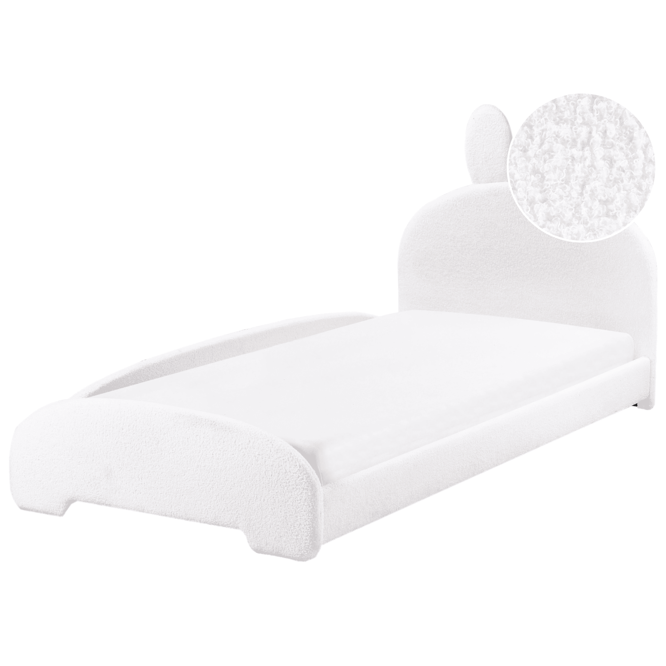 Lastensänky Kani buklee PERROS 90 x 200 cm Luonnonvalkoinen