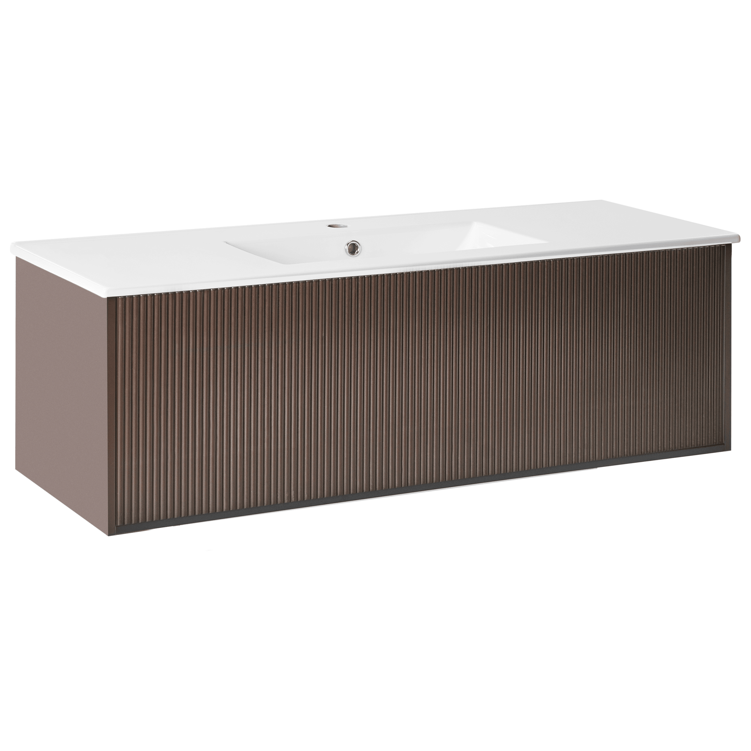 Seinäallaskaappi pesualtaalla MADIDI 120 cm Ruskea