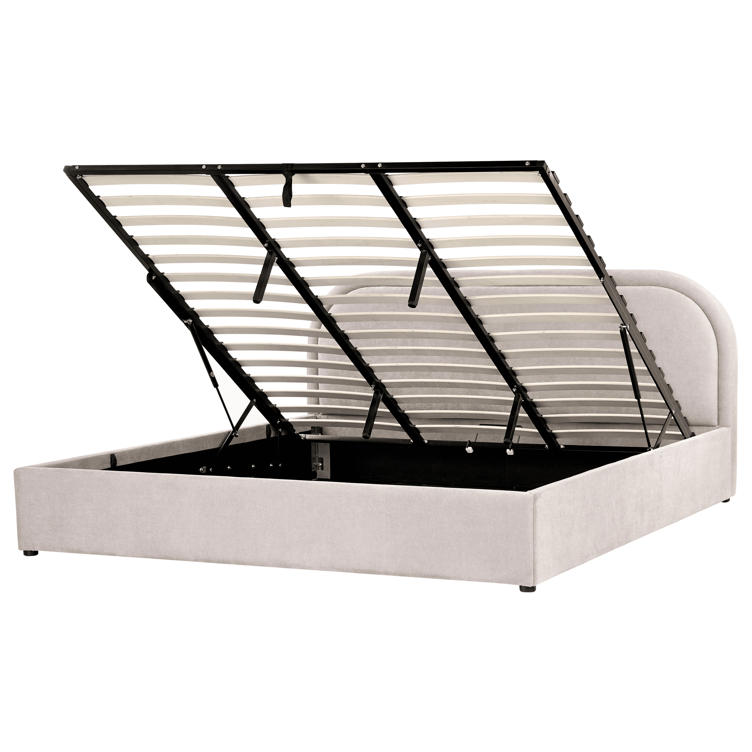 Sänky säilytystilalla kangas QUILLIEN 180 x 200 cm Ruskeanharmaa