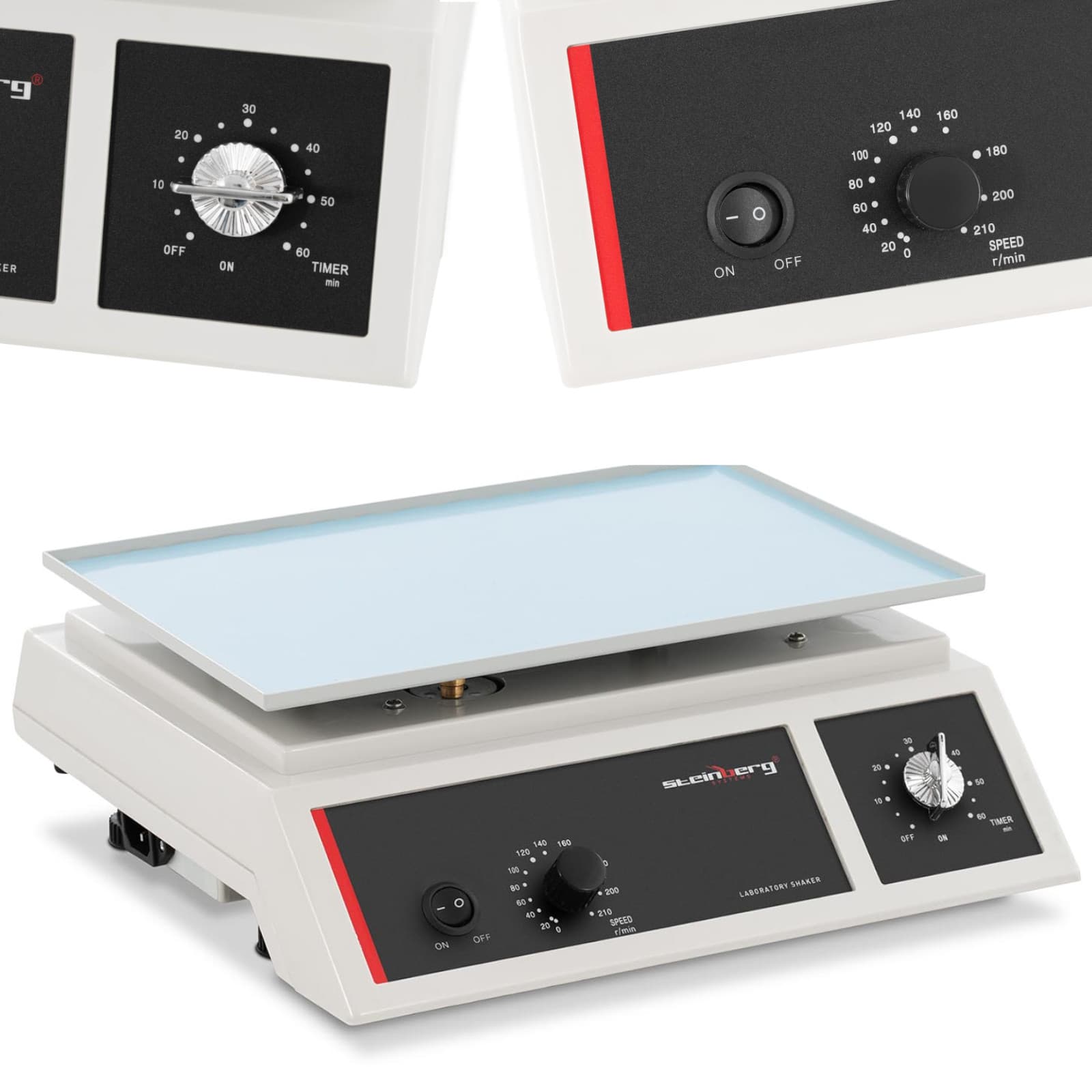 Laboratoriokäyttöön tarkoitettu orbitaalinen ravistelija koeputkille 0–210 rpm