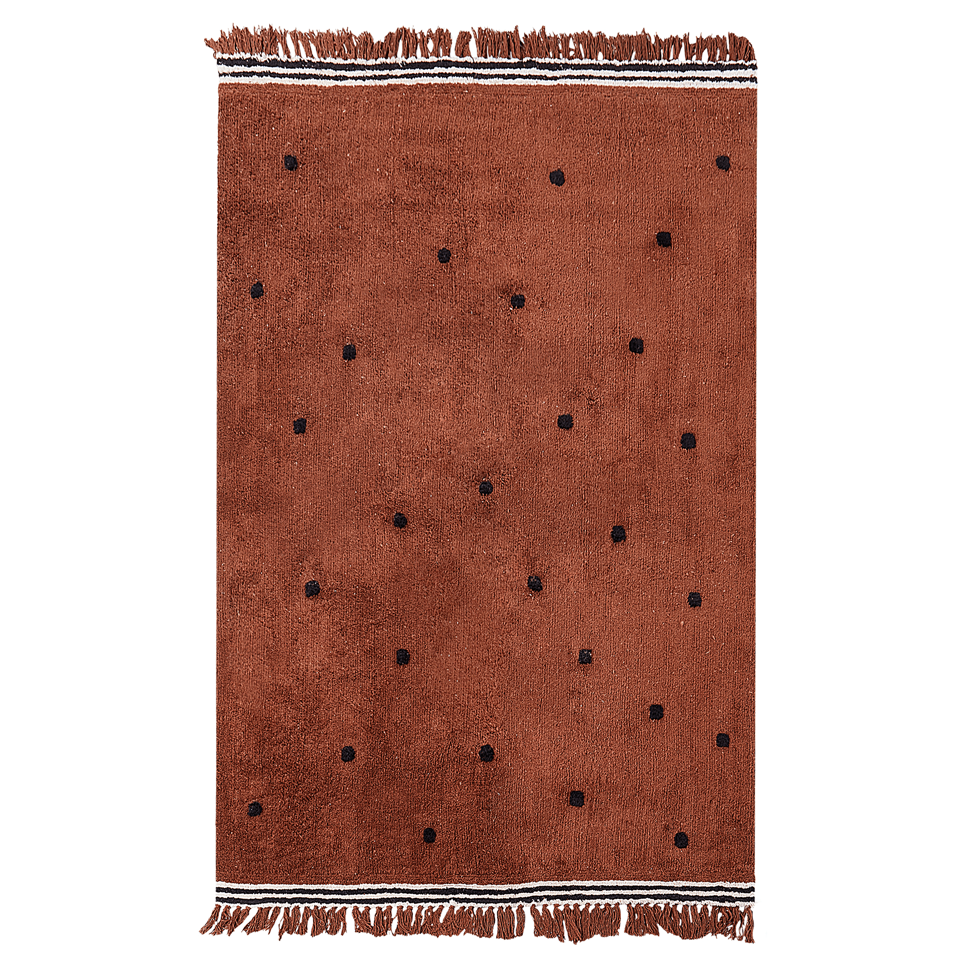 Lastenhuoneen matto LAZA Ruskea 140 x 200 cm puuvilla