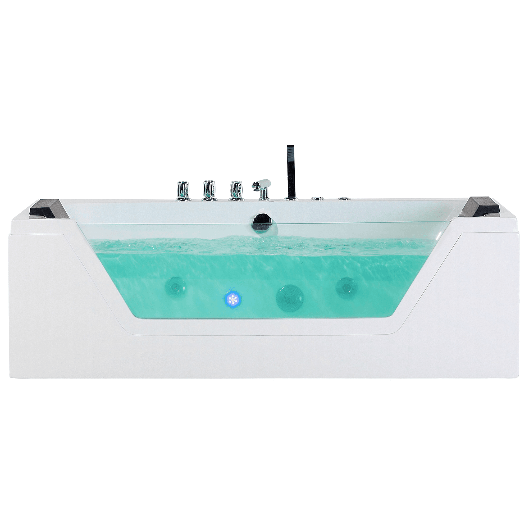 Kulmaporeamme LED-valolla SAMANA 153 x 71 cm Valkoinen
