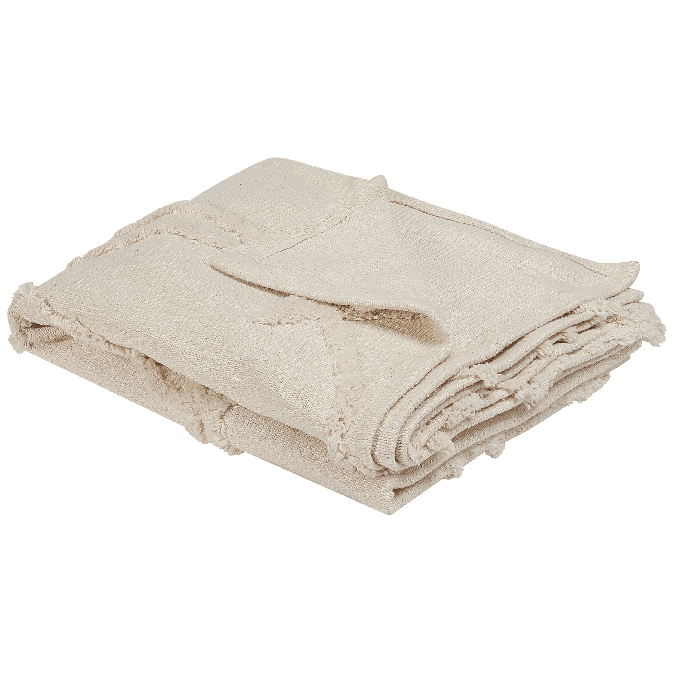 Torkkupeitto ACACIA puuvilla 130 x 160 cm Beige