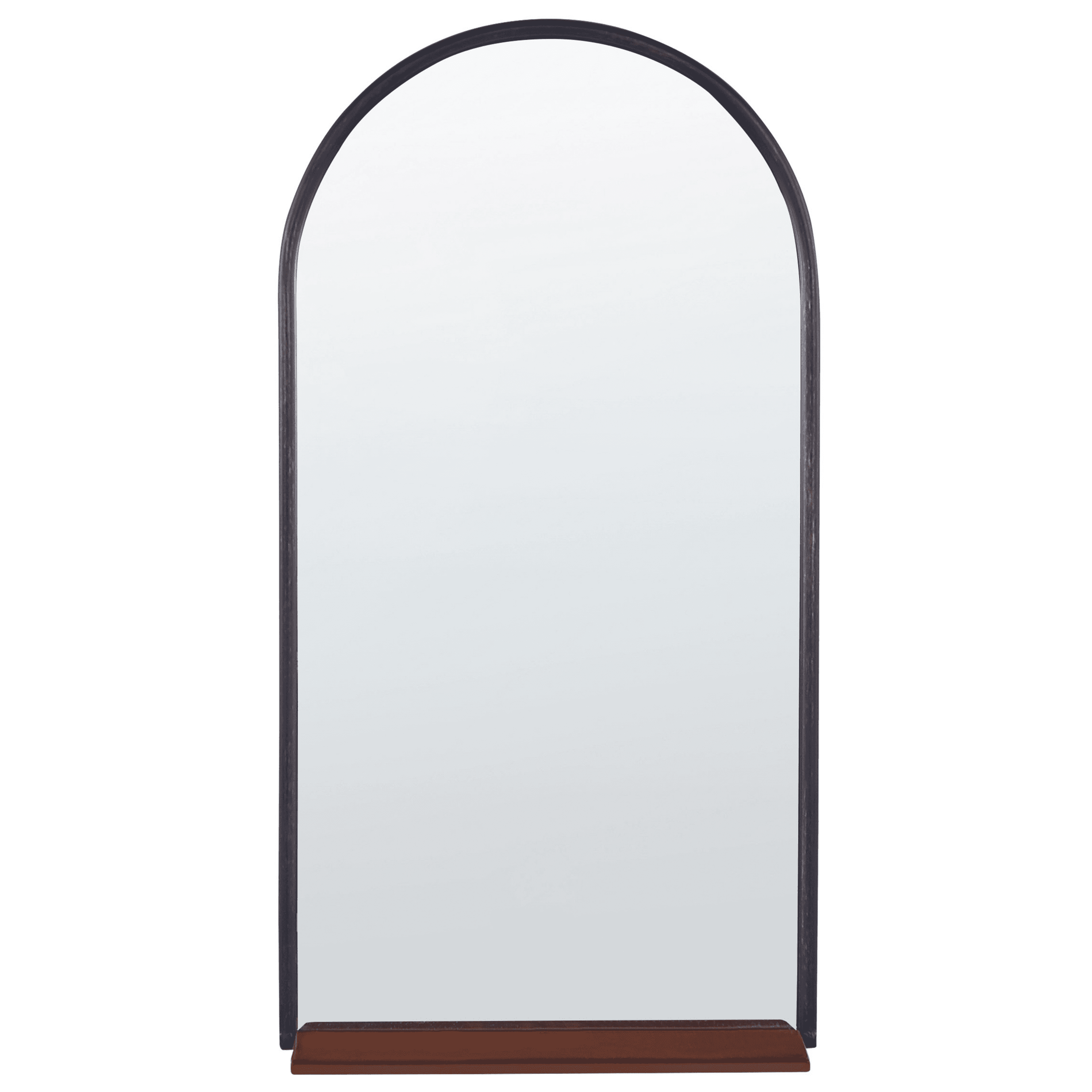 Seinäpeili hyllyllä DOMME 40 cm 67 cm metalli Musta