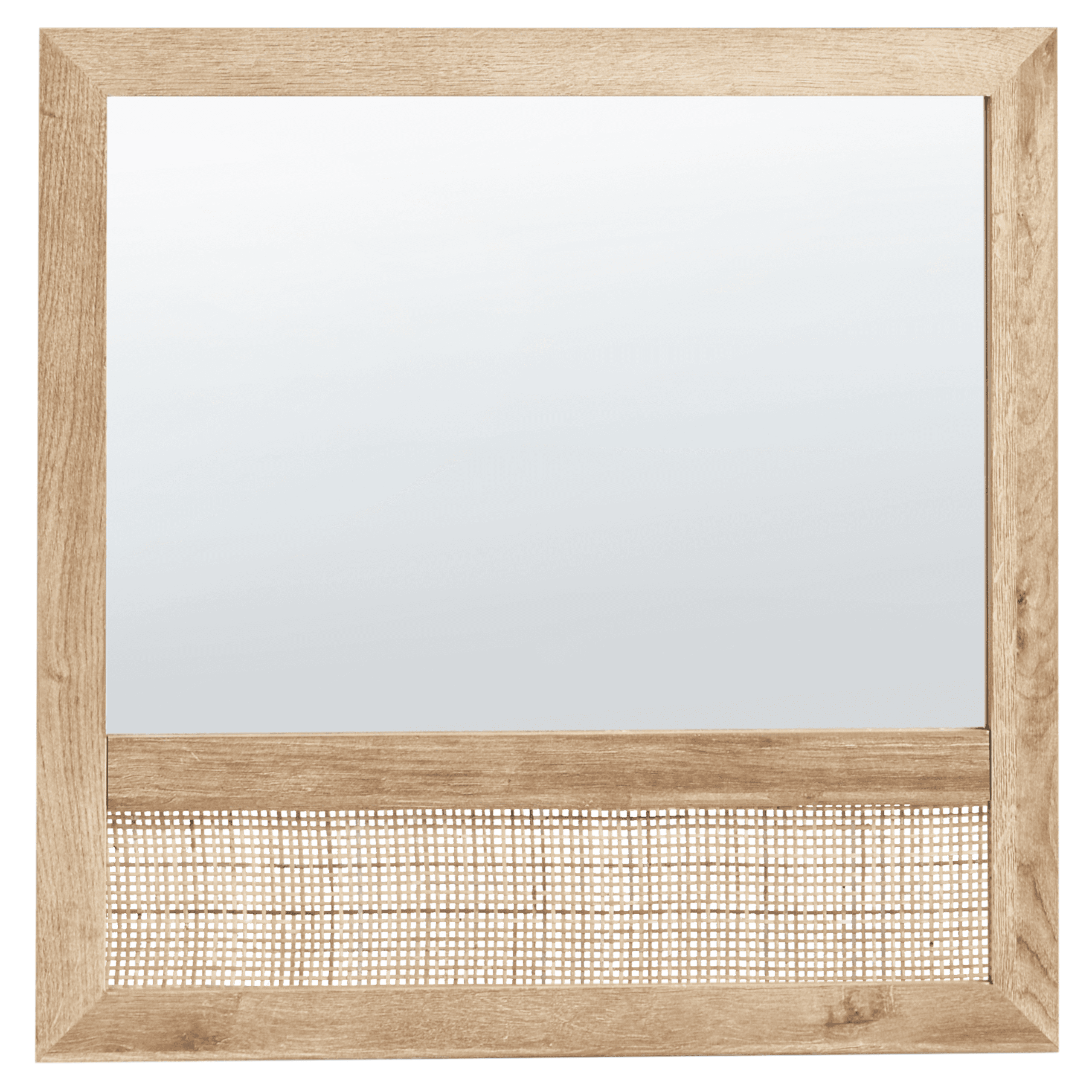 Seinäpeili ROSELL 60 cm 60 cm Vaaleanruskea