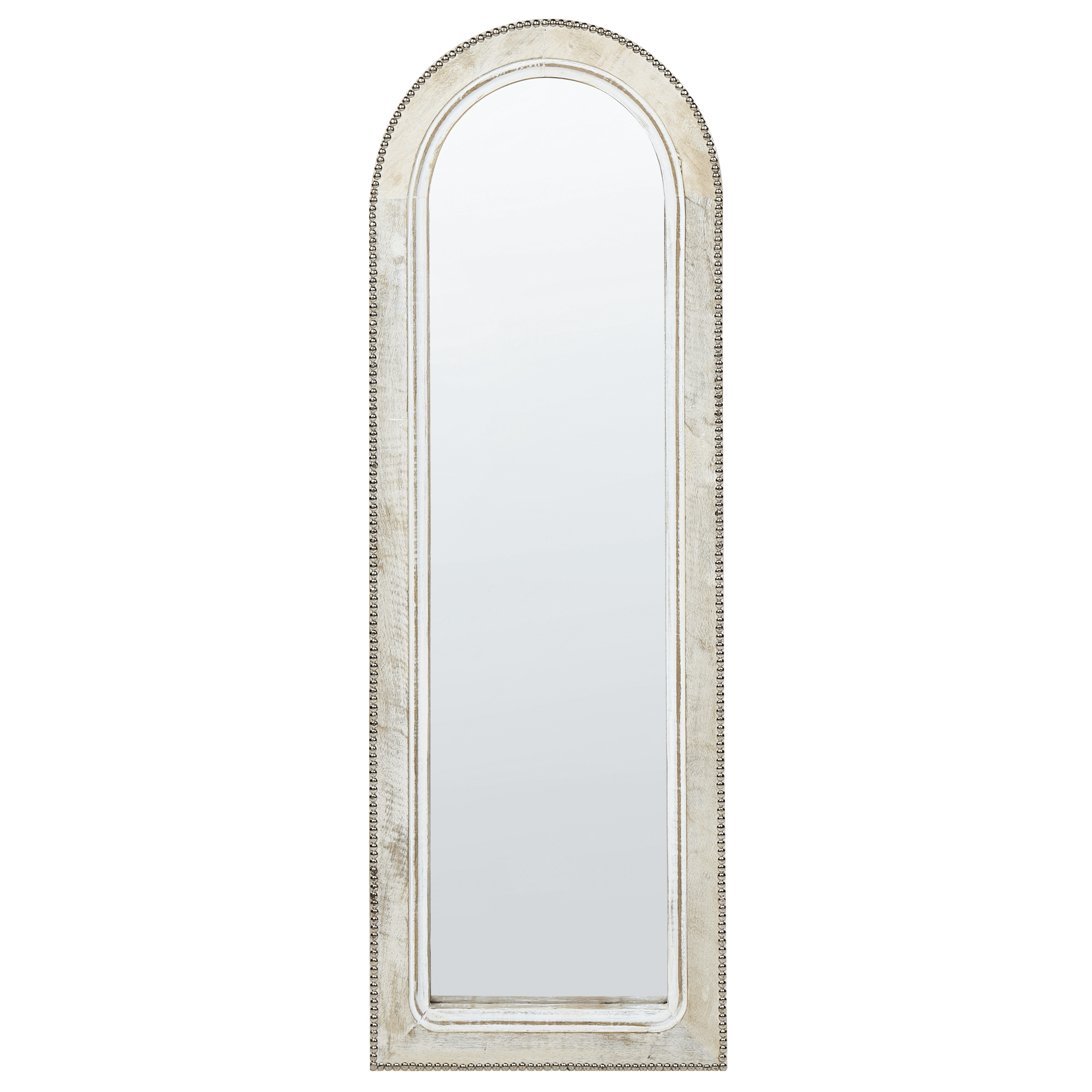 Seinäpeili SARRY 31 cm 91 cm mangopuu Valkoinen