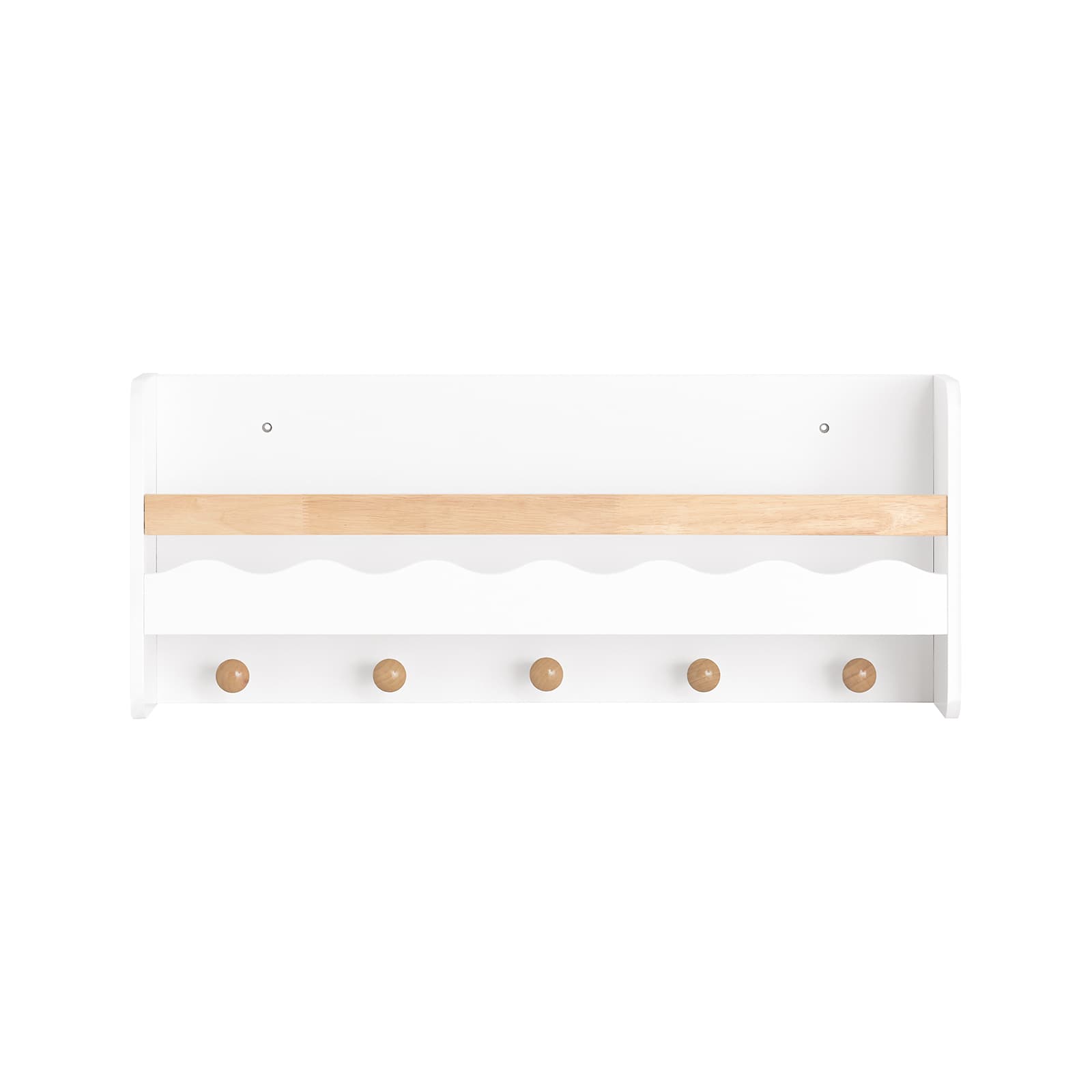 SoBuy Lasten kirjahylly ja vaateteline KMB78-W - luonnonmukainen valkoinen