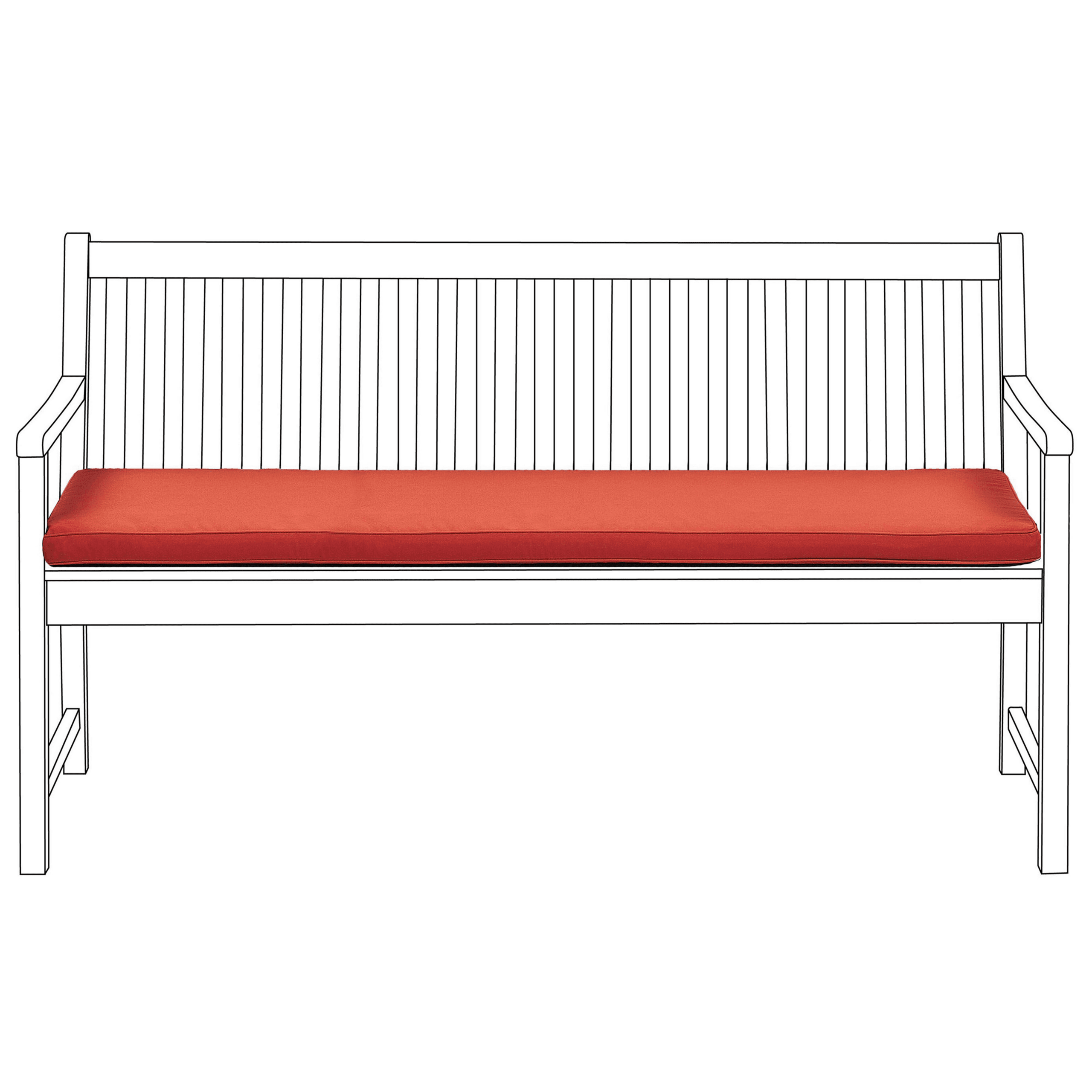 Puutarhapenkin pehmuste VIVARA 152 x 54 cm Tummanpunainen