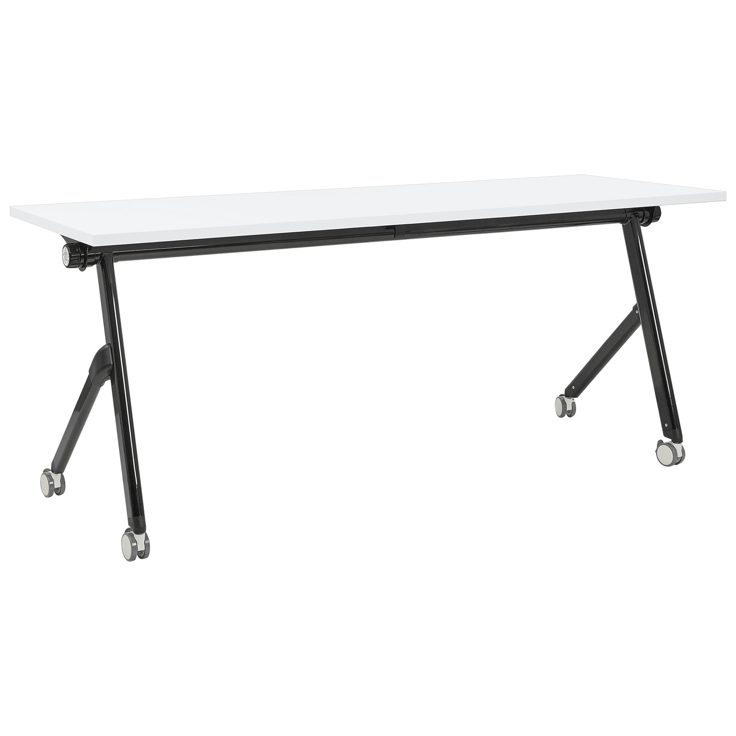 Taitettava työpöytä BENDI Valkoinen 180 cm 60 cm pyörillä