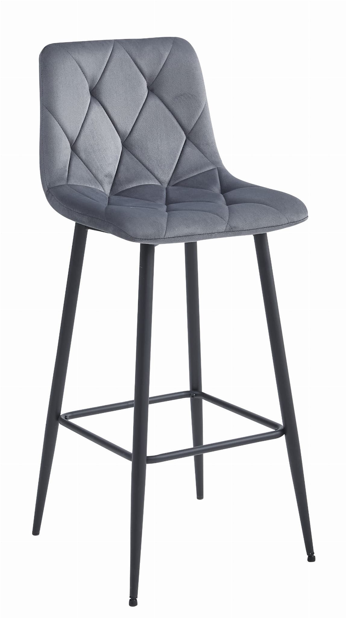 NADO-baarijakkara, tummanharmaa sametti, mustat jalat (1 kpl)