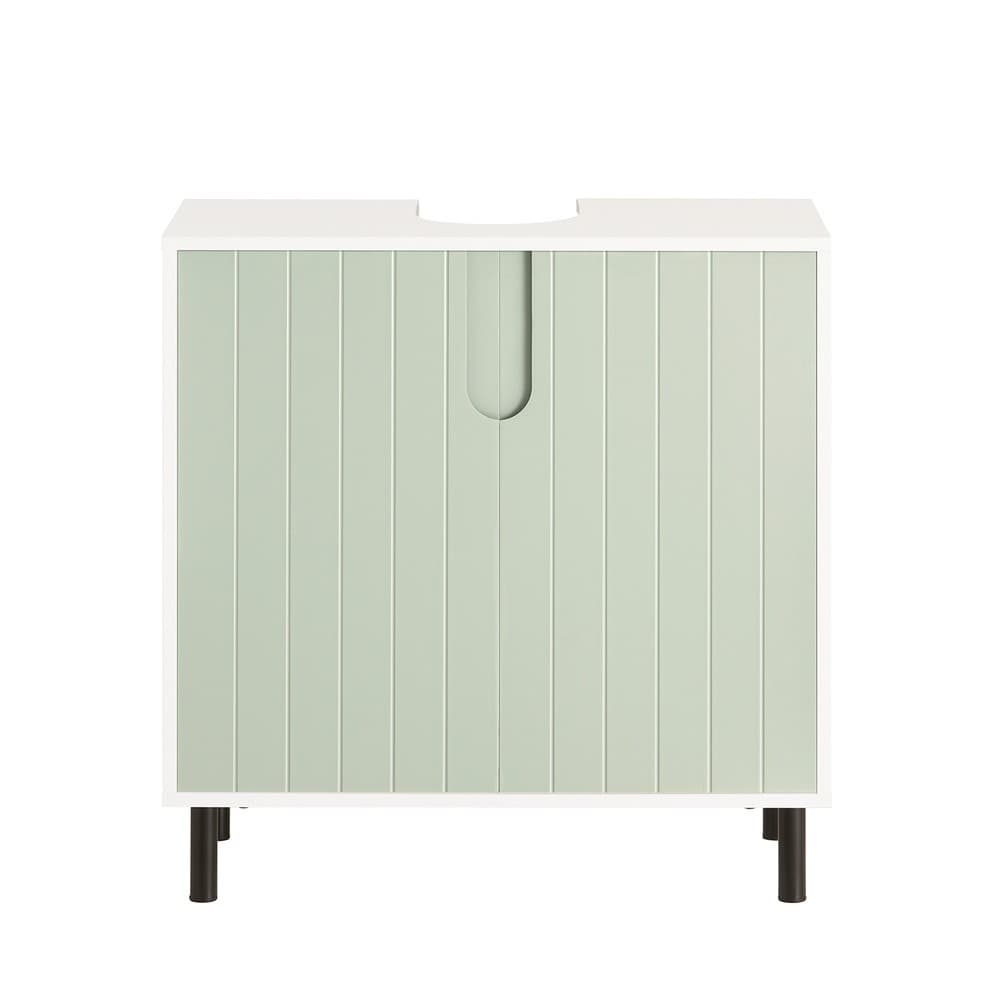SoBuy 2-ovinen Puupesukaappi 60x30x60 cm vihreä BZR139-GR