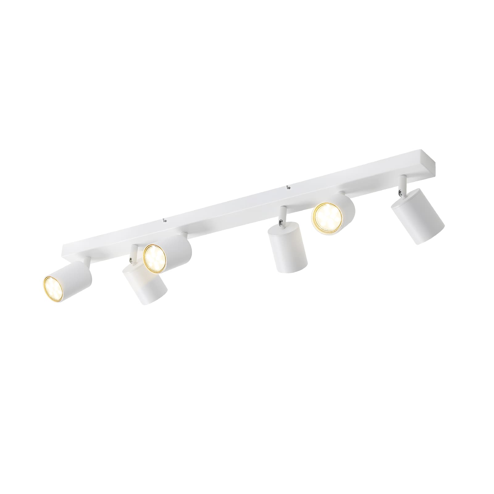 NETTLIFE 6 valkoista LED - kattospottilamppua GU10 350° säädettävä olohuoneeseen, makuuhuoneeseen, keittiöön, ilman polttimoa