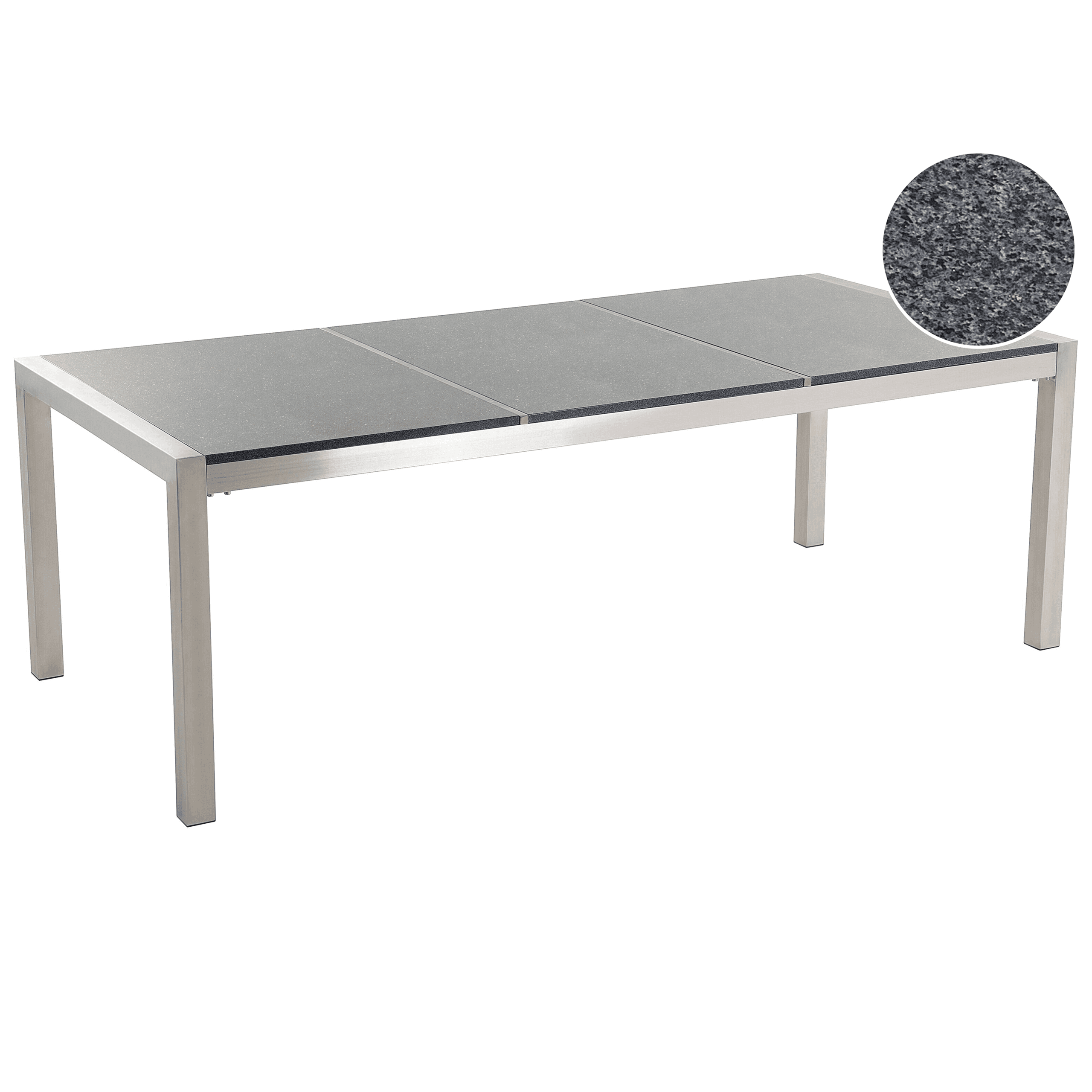 Puutarhapöytä GROSSETO 220 cm 100 cm Kiillotettu graniitti Harmaa