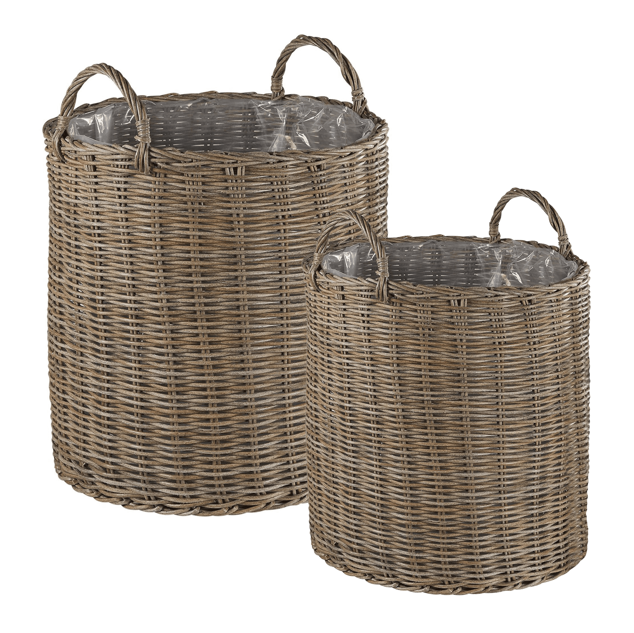 Kukkaruukkusetti 2 kpl BITOLA polyrottinki 40/48 cm Ruskea