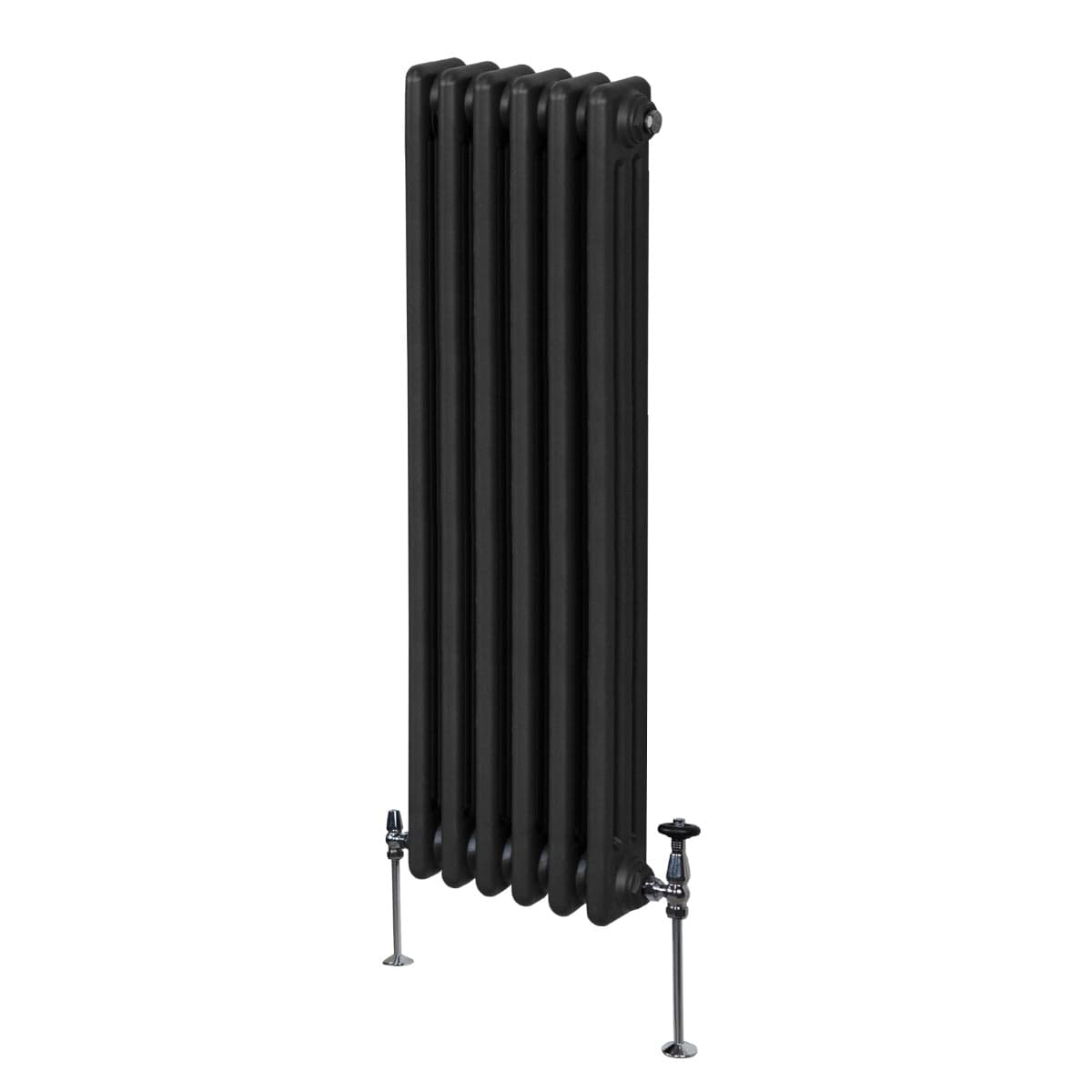Perinteinen 3-pylväinen patteri - 1500 x 292 mm - musta