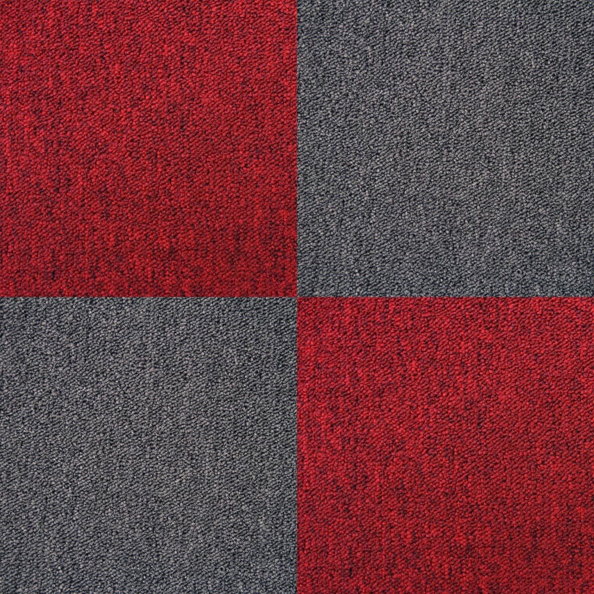 40 x mattolaatat 10m² / Scarletinpunainen ja hiilenmusta