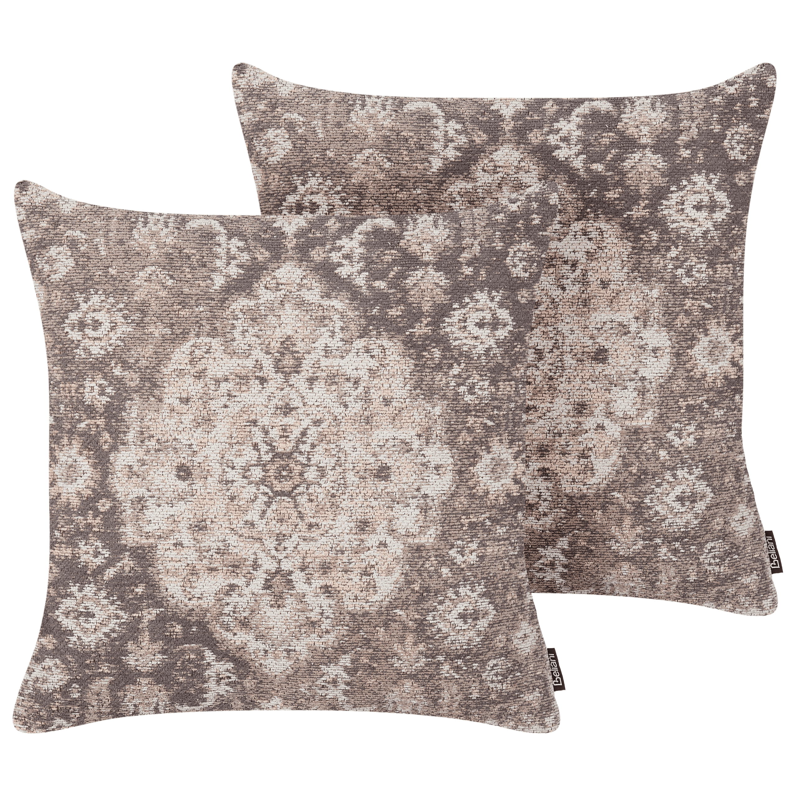 Koristetyynysetti 2 kpl MIMISAL puuvilla 45 x 45 cm Ruskea Itämainen kuvio