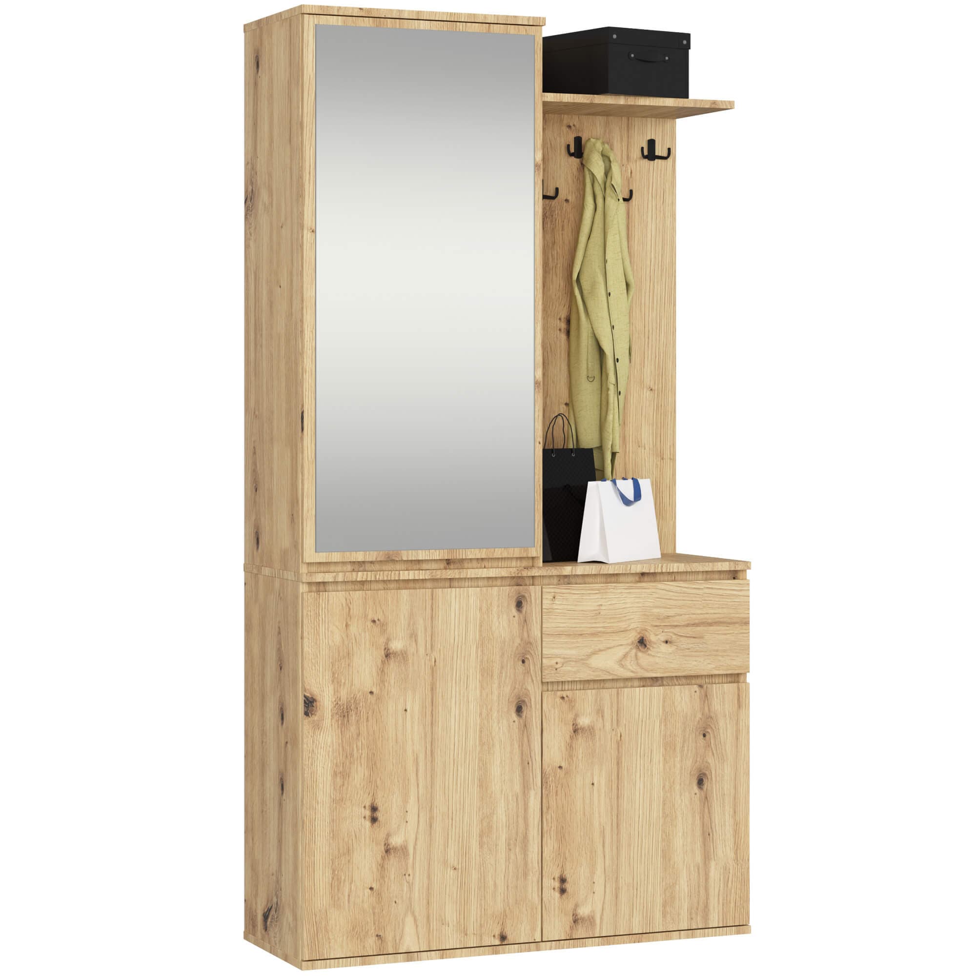 Akord Eteiskalustesarja Entro Artisan-tammi 95x35x183